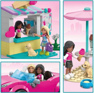 Barbie Puppen Fahrzeug MEGA Cabrio & Eisstand, (Set, 225-tlg)