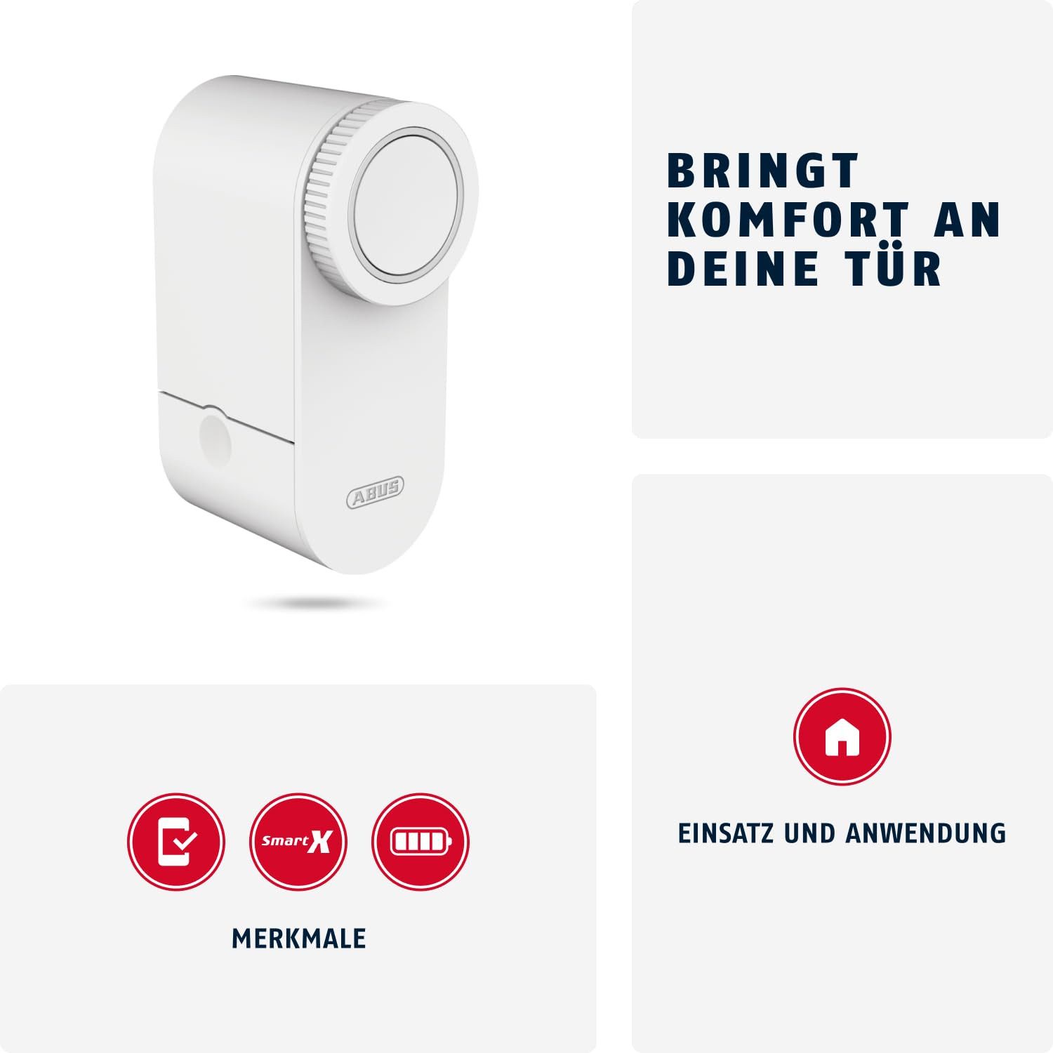 ABUS Türschlossantrieb LOXERIS One, Bedienung mit der ABUS One App - Öffnen und Schließen per App