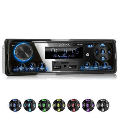 XOMAX Autoradio (XOMAX XM-R277: 1DIN, Autoradio mit Bluettoth, FlashXO, USB, AUX IN, ohne Laufwerk)