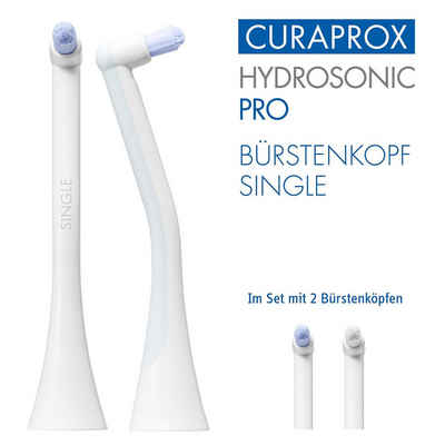 CURAPROX Aufsteckbürsten Hydrosonic SINGLE Aufsteckbürsten, 2x Bürstenkopf, optimale Reinigung zwischen Zähnen & Zahnspangen