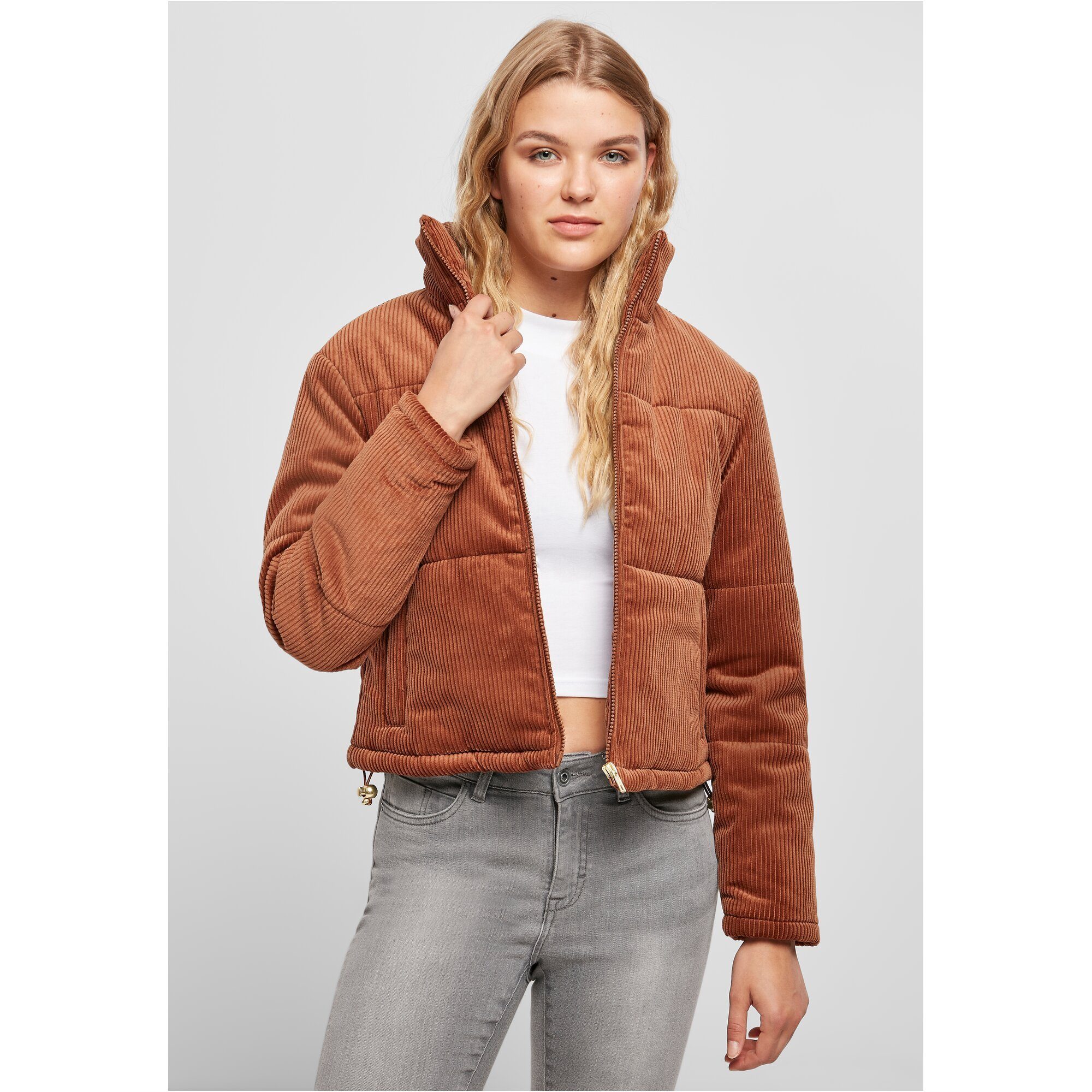 URBAN CLASSICS Winterjacke »Urban Classics Damen Ladies Corduroy Puffer  Jacket« online kaufen | OTTO