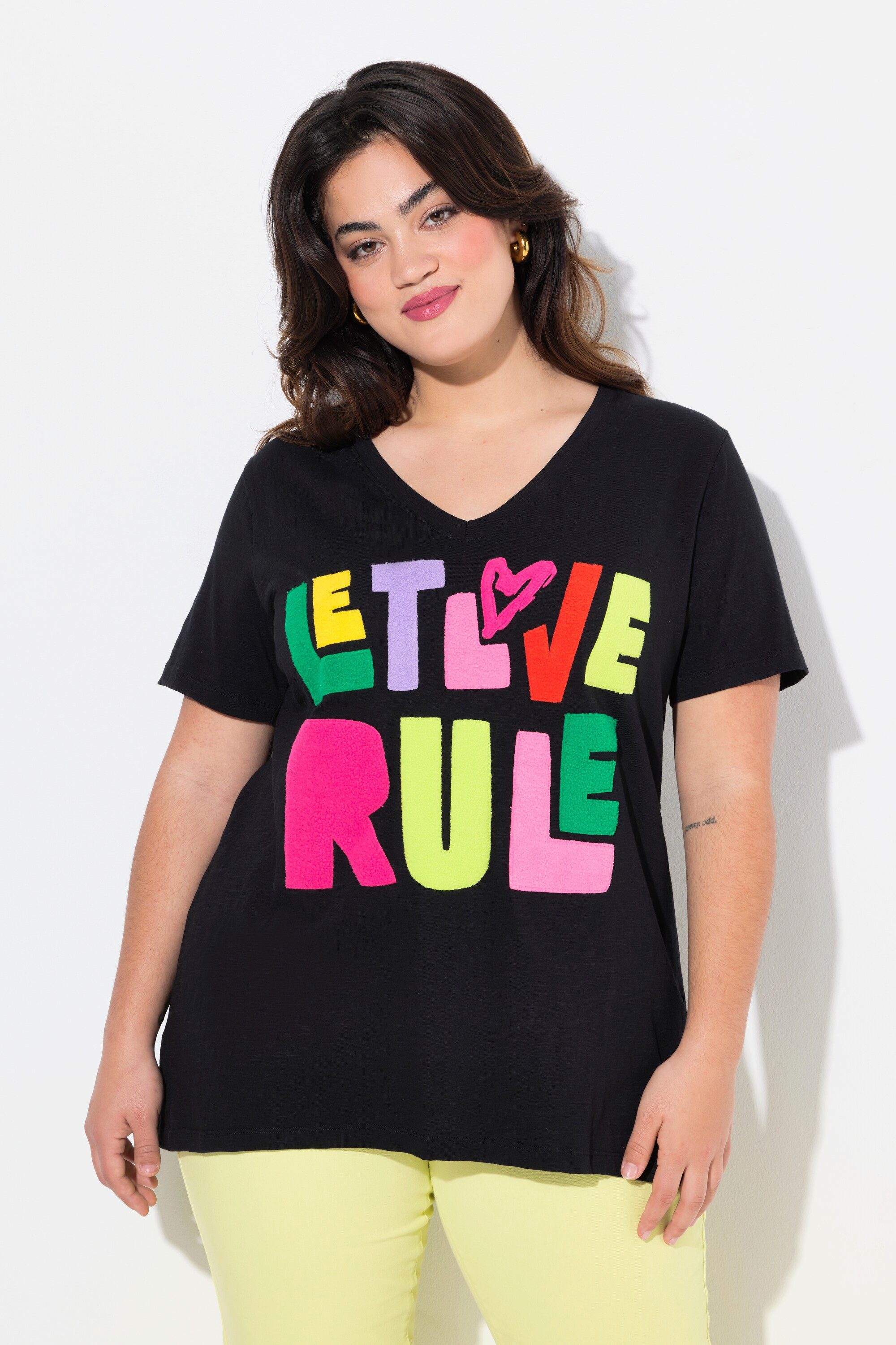 Angel of Style T-Shirt T-Shirt A-Linie LOVE Flockprint