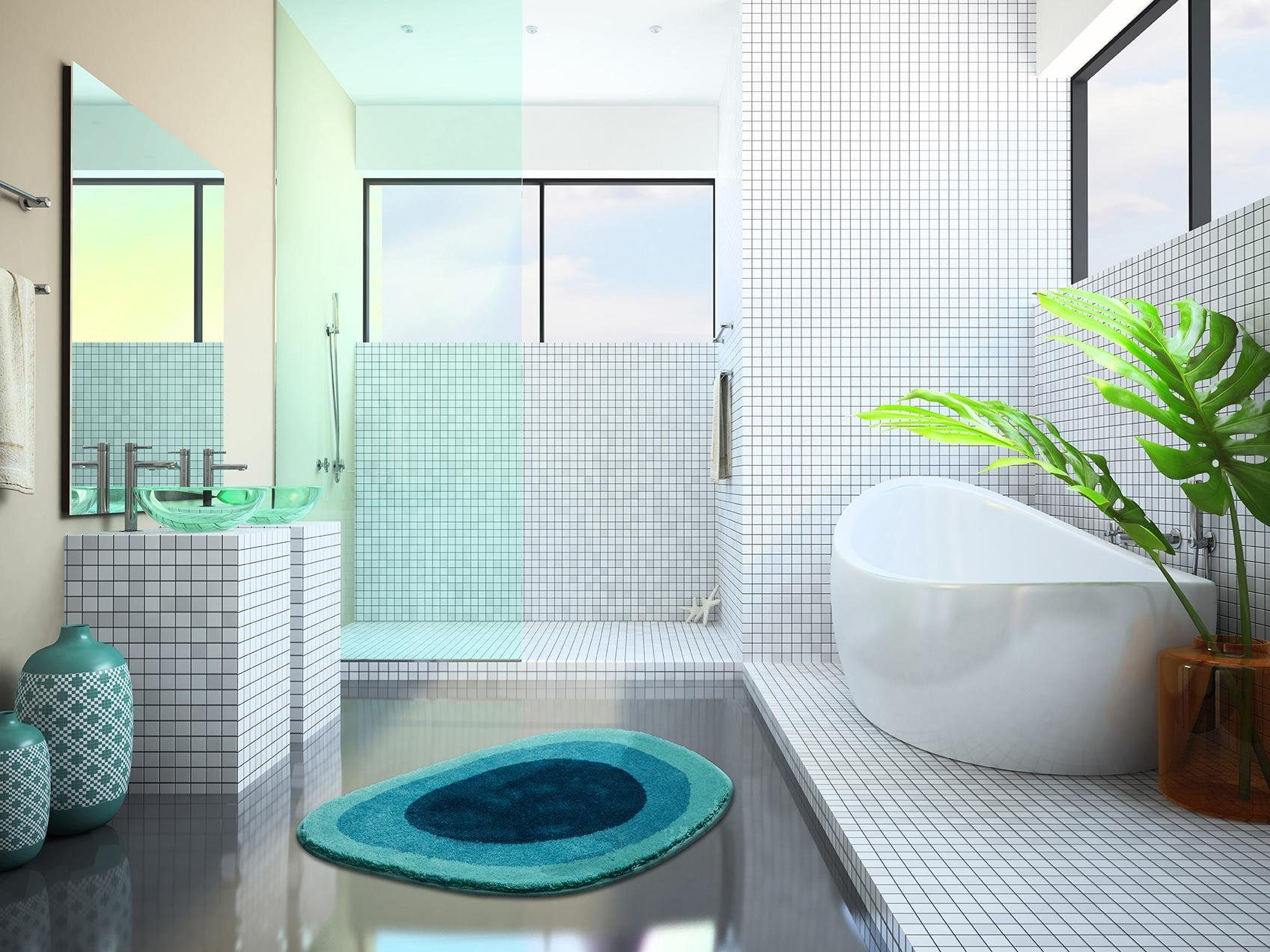 Grund Badematte Lake, Höhe 24 mm, rutschhemmend beschichtet, fußbodenheizun günstig online kaufen