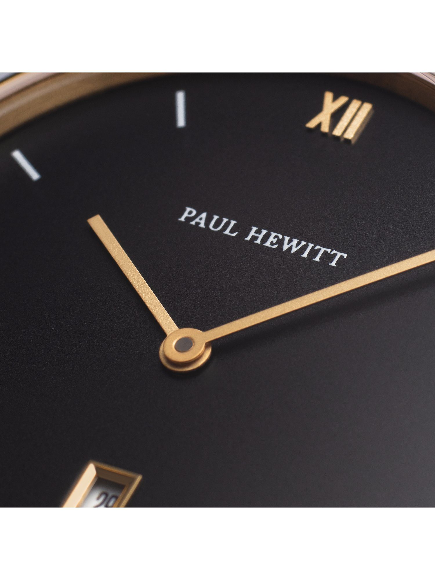 PAUL HEWITT Quarzuhr Paul Analog Damen-Uhren Quarz gold, schwarz Hewitt