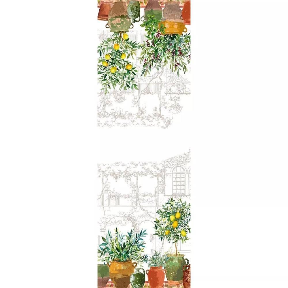 Garnier Thiebaut Tischläufer Tischläufer Jardin Provençal Olive 55 x 155 cm