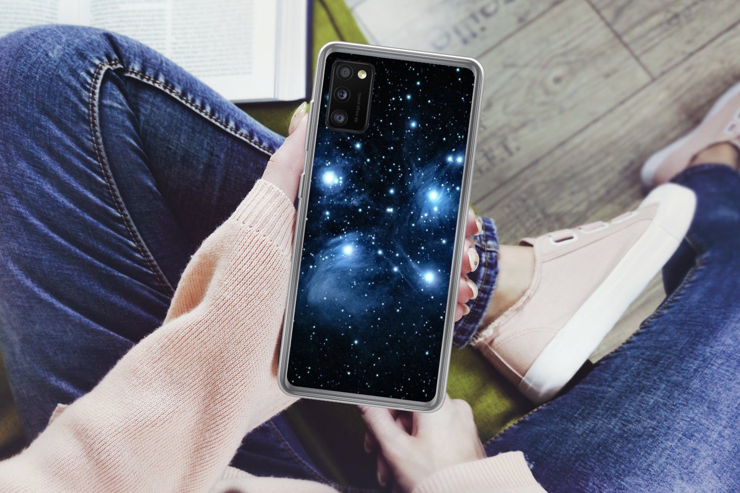 MuchoWow Handyhülle für Samsung Galaxy A41 Universum - Planeten - Sterne - Jungen - Mädche, Smartphone-Bumper, Print, Handy Schutzhülle Dünn