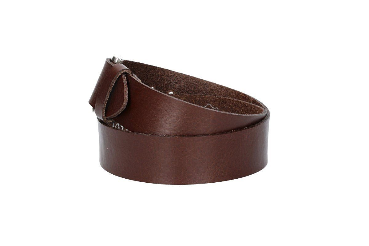 kiddybelts Ledergürtel Ledergürtel Kids 30mm in Braun mit Dornschließe in Silber (KB11-690, 1-St) sehr weiches Vollrindleder