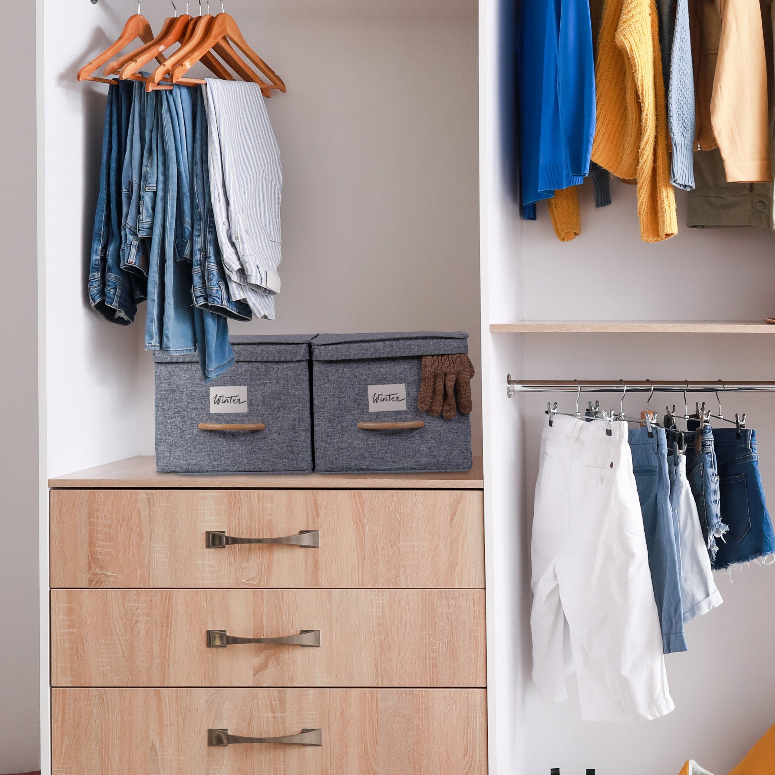 relaxdays Aufbewahrungsbox mit Deckel 2er Set günstig online kaufen
