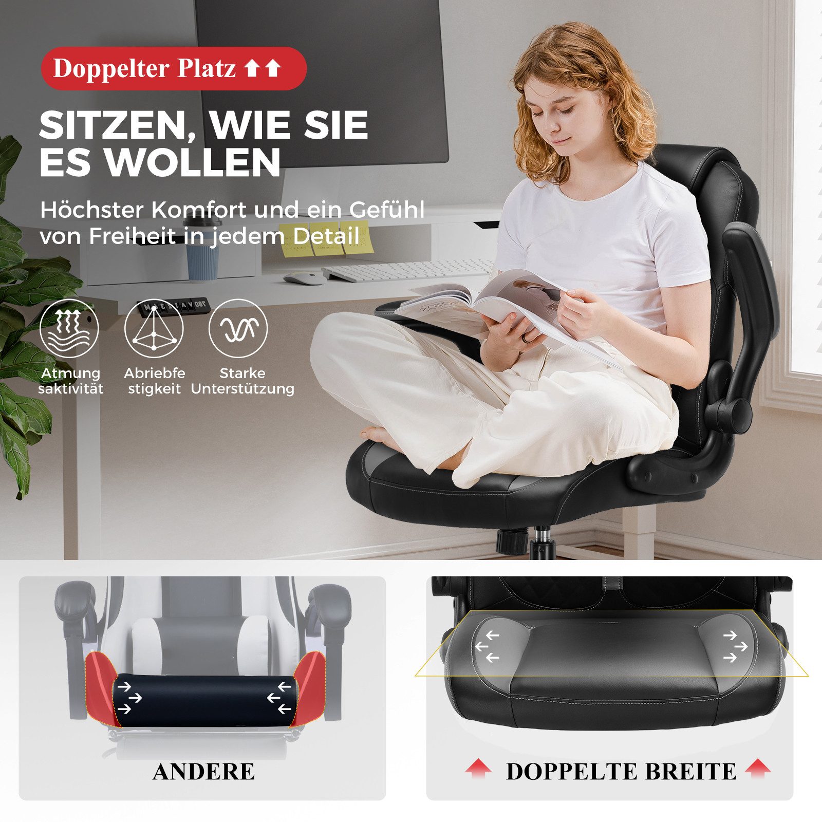 GTPLAYER Gaming-Stuhl Bürostuhl Gaming Stuhl Ergonomischer günstig online kaufen