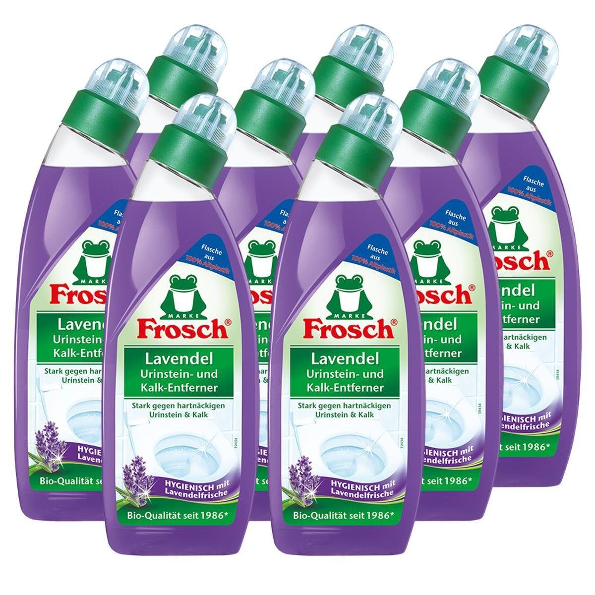 FROSCH 8x Frosch Lavendel Urinstein- und Kalk-Entferner 750 ml - Hygienisch m WC-Reiniger