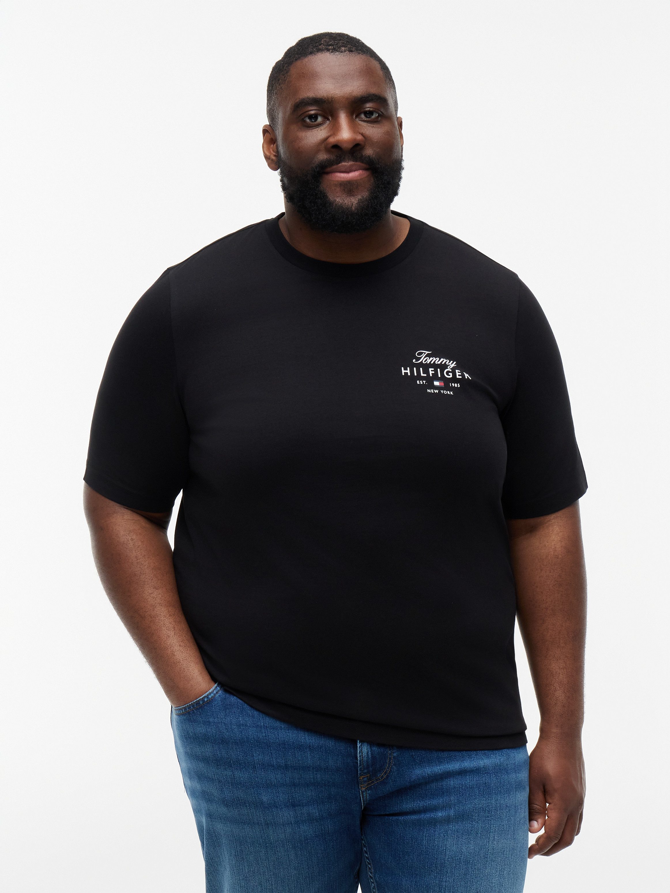 Tommy Hilfiger Big & Tall T-Shirt BT-SCRIPT STACK Große Größen, aus Jersey mit Logo
