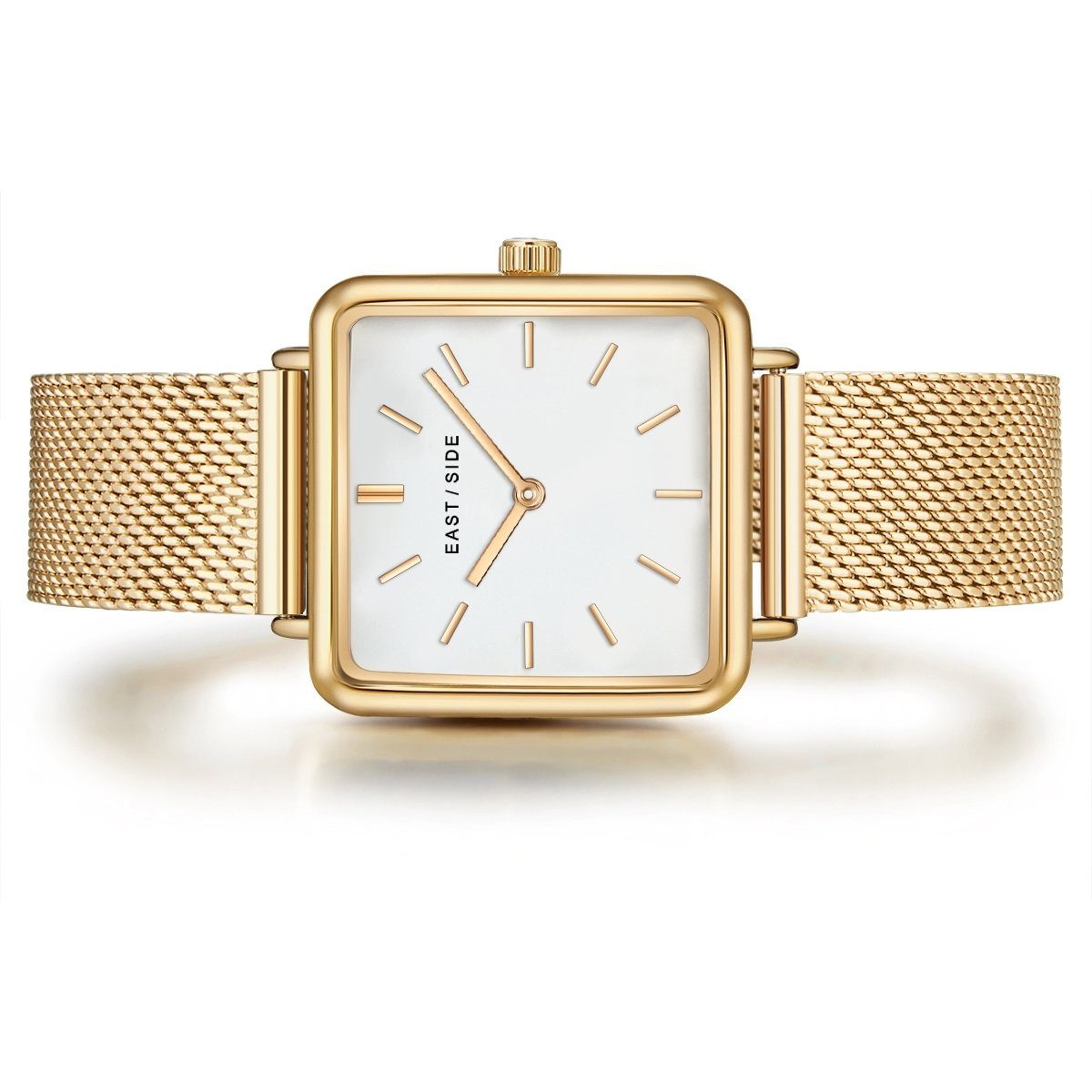 Eastside Quarzuhr Grand gelbgold, mit Milanaise-Armband