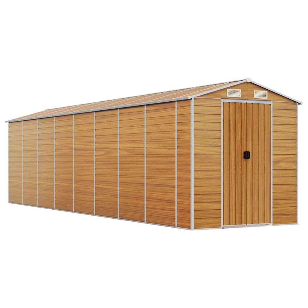 vidaXL Gartenhaus Gerätehaus Hellbraun 191x725x198 cm Verzinkter Stahl