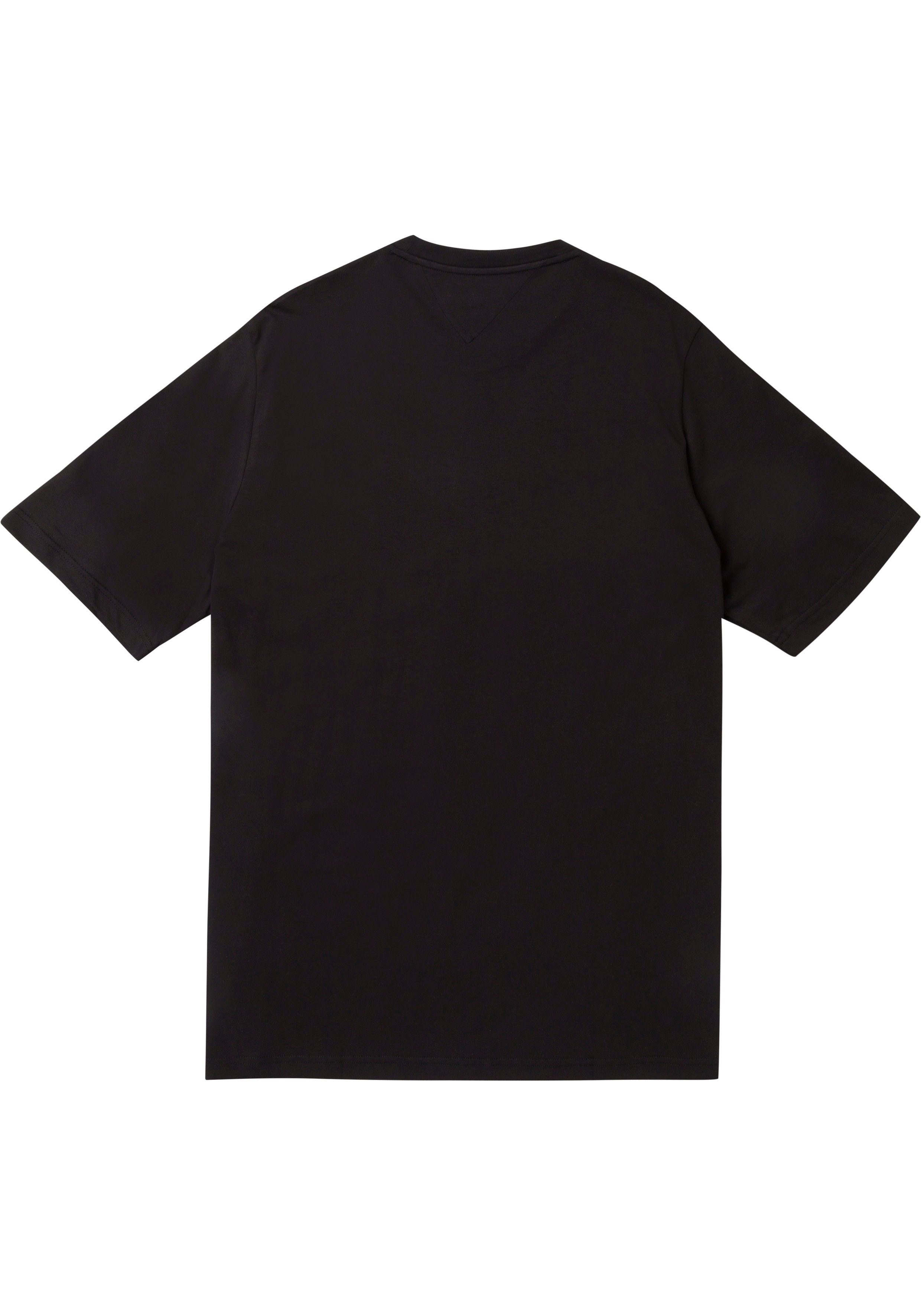 Tall & Brust T-Shirt schwarz mit Hilfiger Big der Logoschriftzug TEE-B LOGO BT-TOMMY auf Hilfiger Tommy Tommy