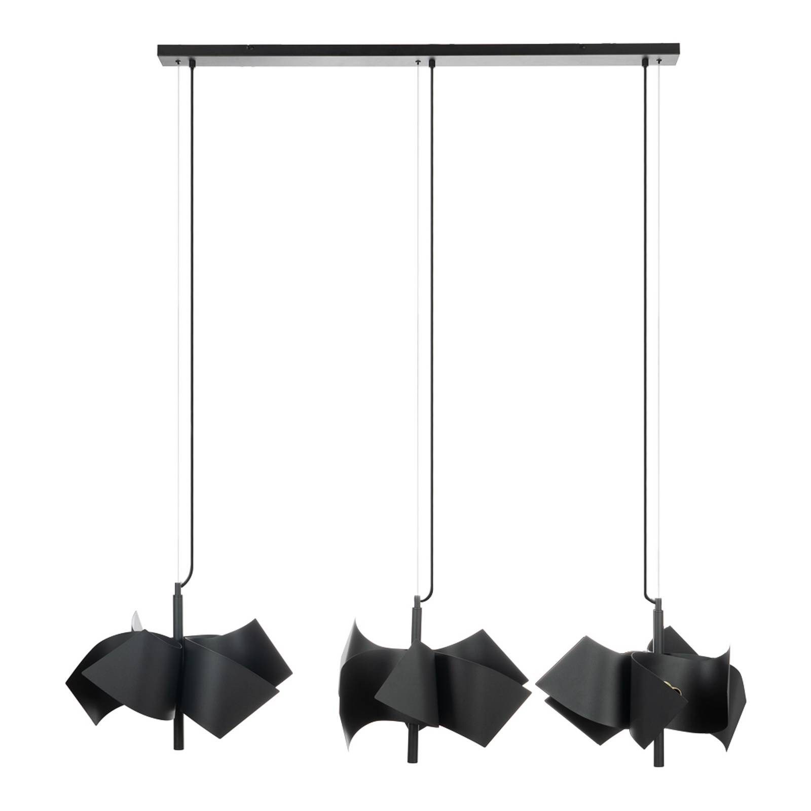 Lucande Hängeleuchte Imron, Metall, Schwarz IP20, 3 x 40 W