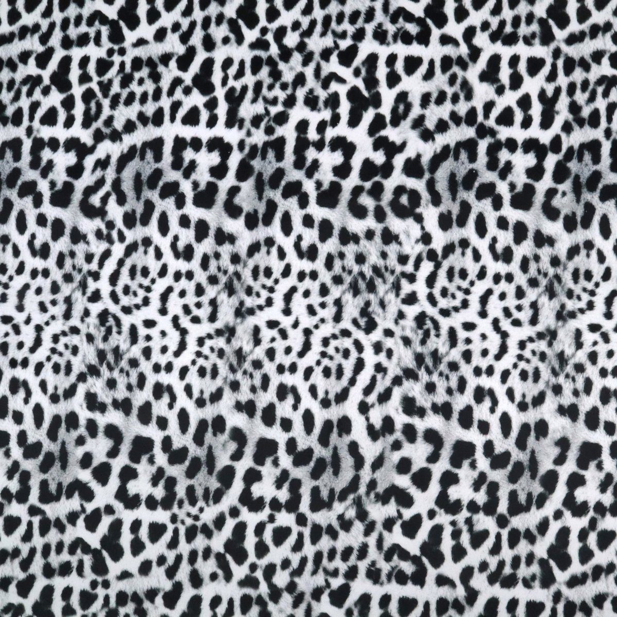 Stofferia Stoff Polsterstoff Samt-Digitaldruck Gepard Schwarz-Weiß, Breite 140 cm, Meterware