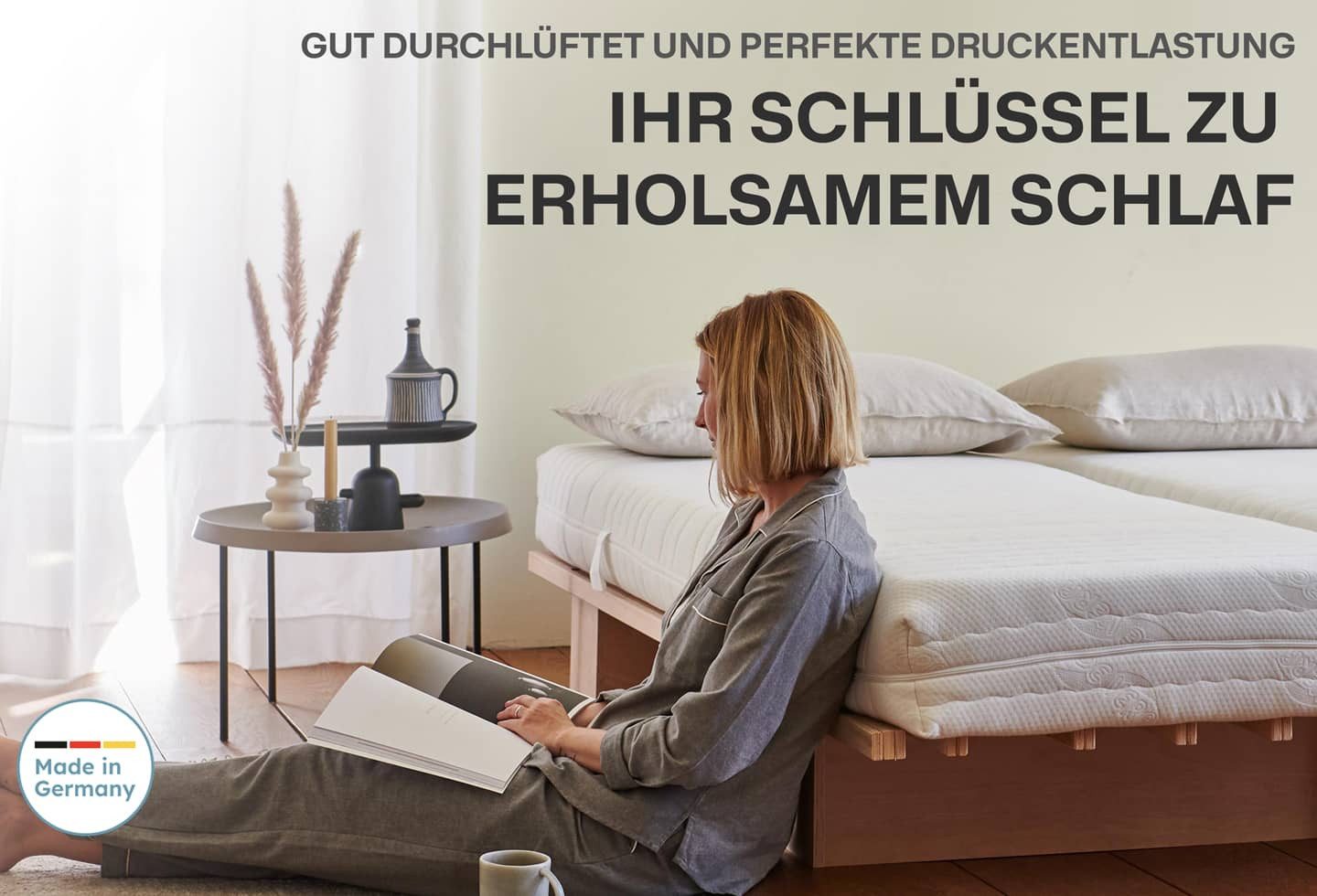 Kaltschaummatratze Kaltschaummatratze Ortho-PUR Härtegrad H3 (RG..., RAVENSBERGER Matratzen, 19 cm hoch, Härtegrad H 3 (RG 40) 80x200 cm mit Baumwoll-Doppeltuch-Bezug