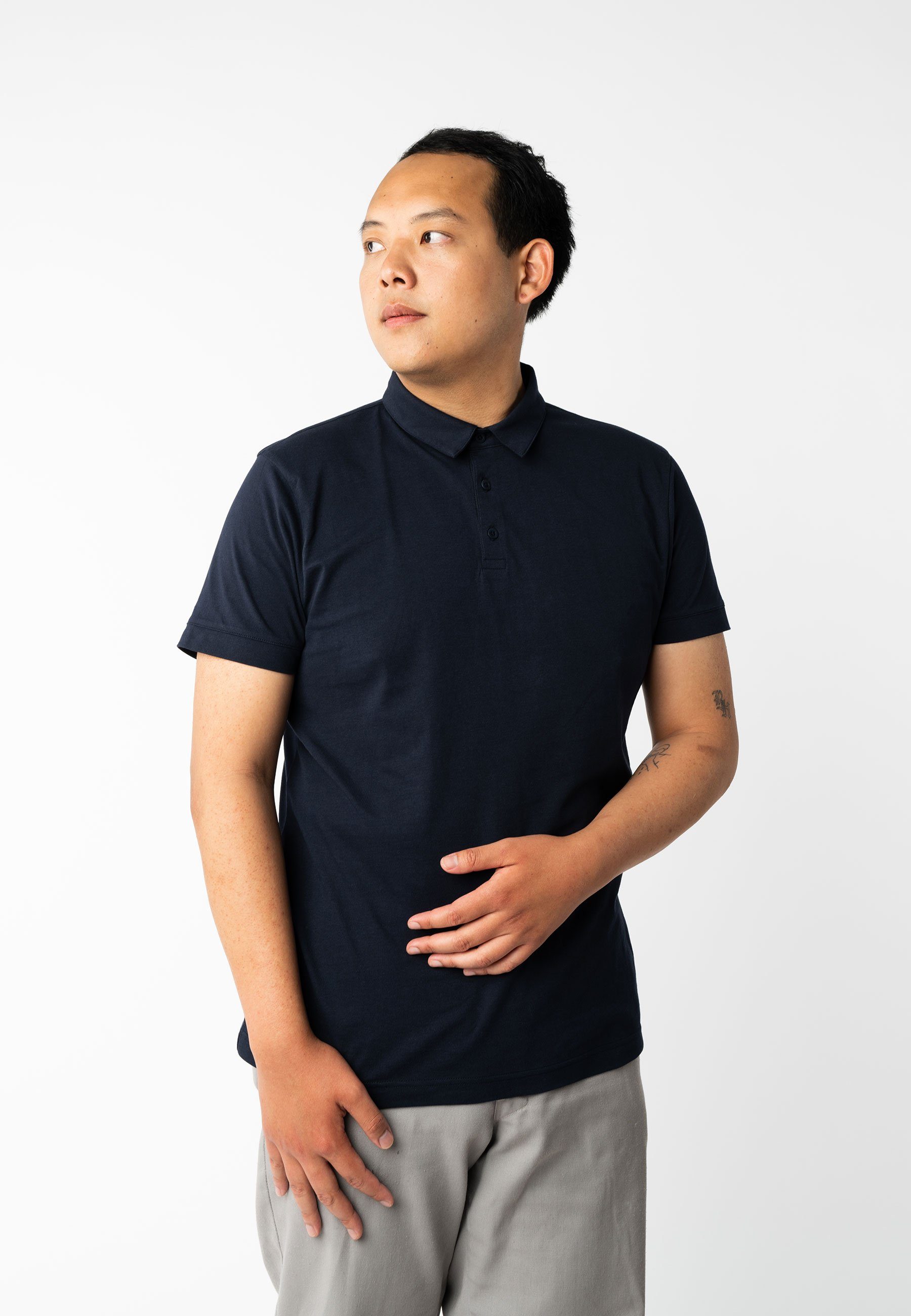 MELA Poloshirt Poloshirt JASPAL kurze Knopfleiste günstig online kaufen