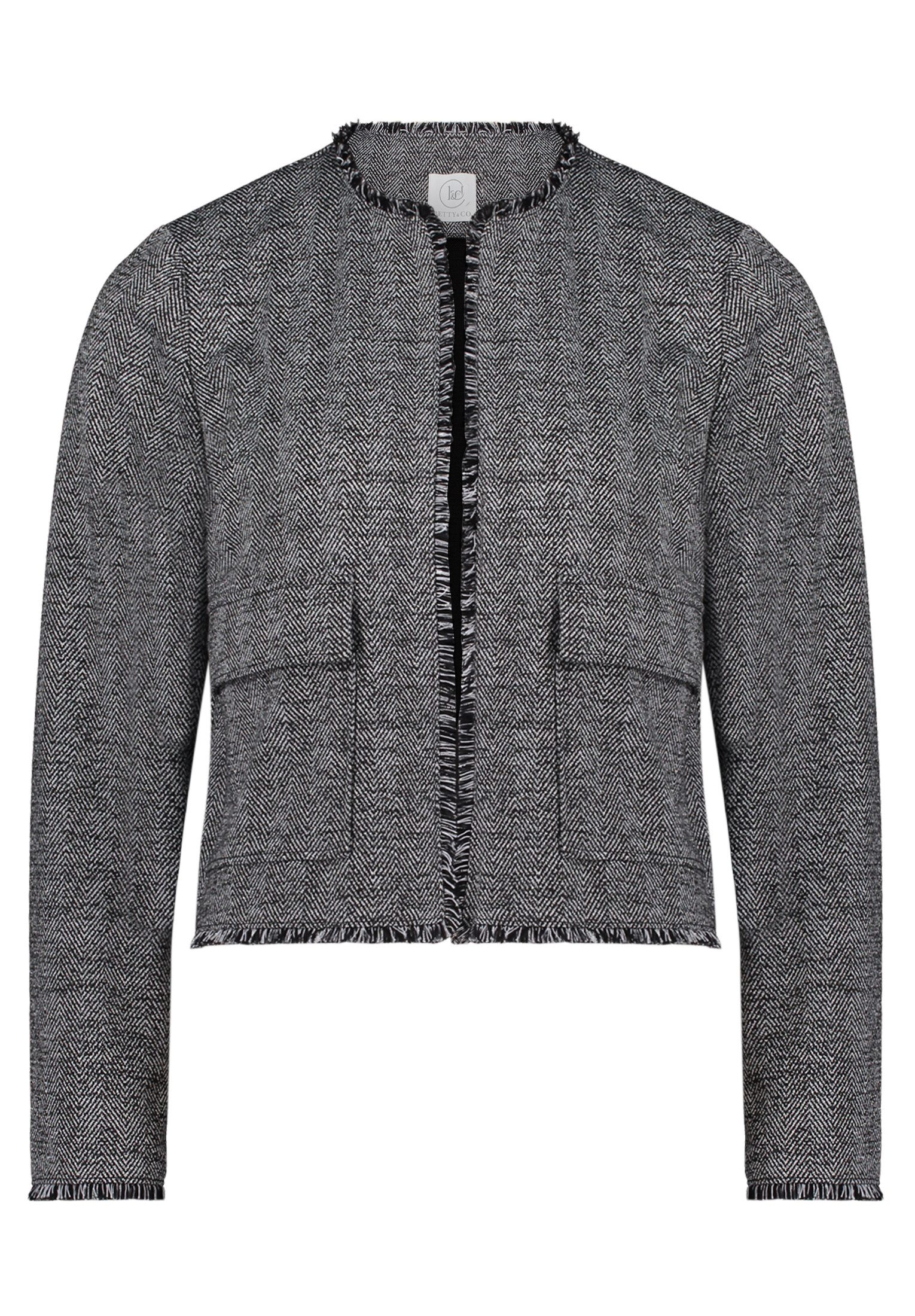 Betty&Co Jackenblazer Damen Jerseyjacke mit Fransen günstig online kaufen