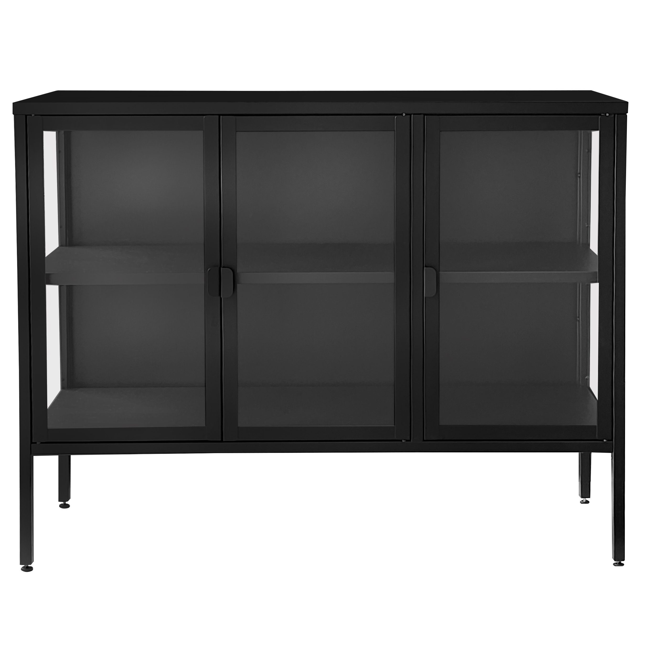 osoltus Raumteiler osoltus cube Vitrine Sideboard Glasschrank Stahl schwarz günstig online kaufen