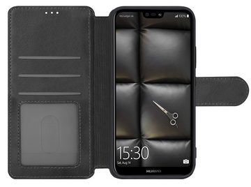 MyGadget Handyhülle Flip Case Klapphülle für für Huawei P20 Lite, Flip Case Kartenfächer & Standfunktion Kunstleder Hülle Schutzhülle
