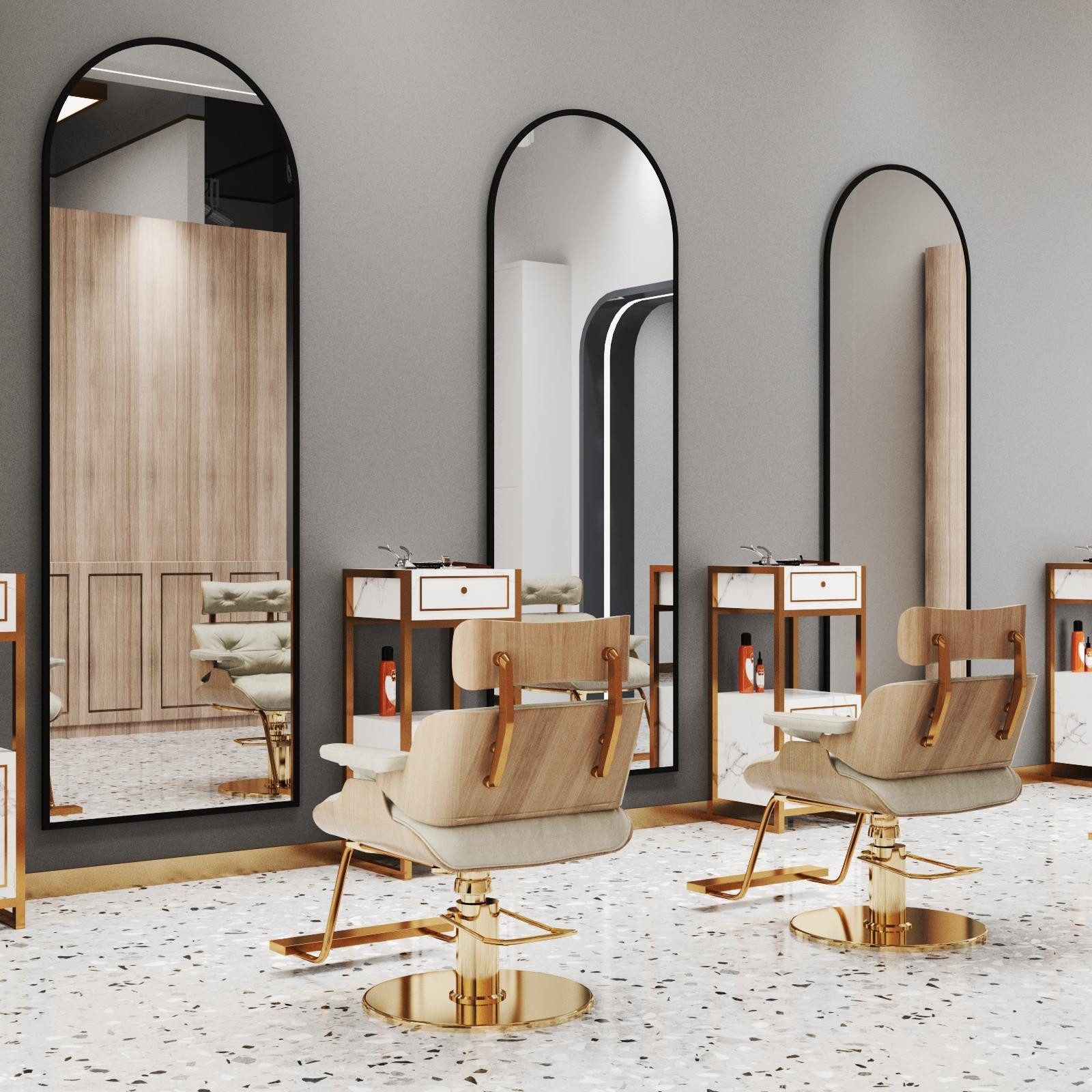 Ganzkörperspiegel 180x80 Spiegel groß für Friseurladen Friseursalon Hairsalon Hotel