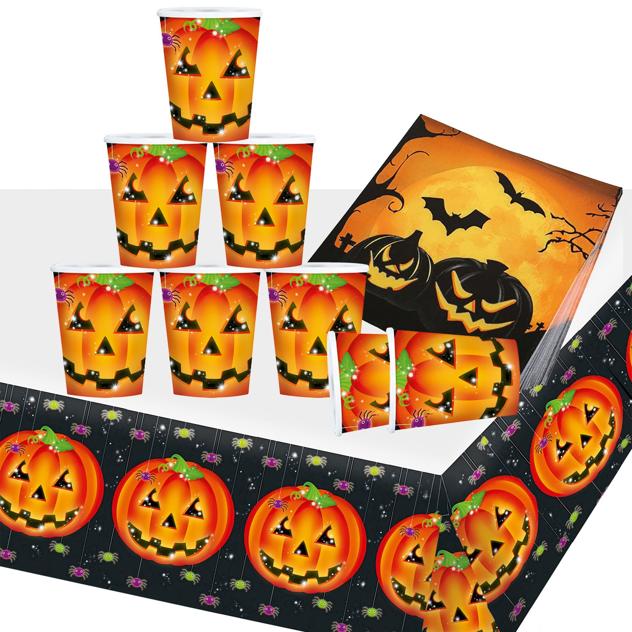 Riethmüller Papierdekoration Halloween Party Deko Set für 8 Personen