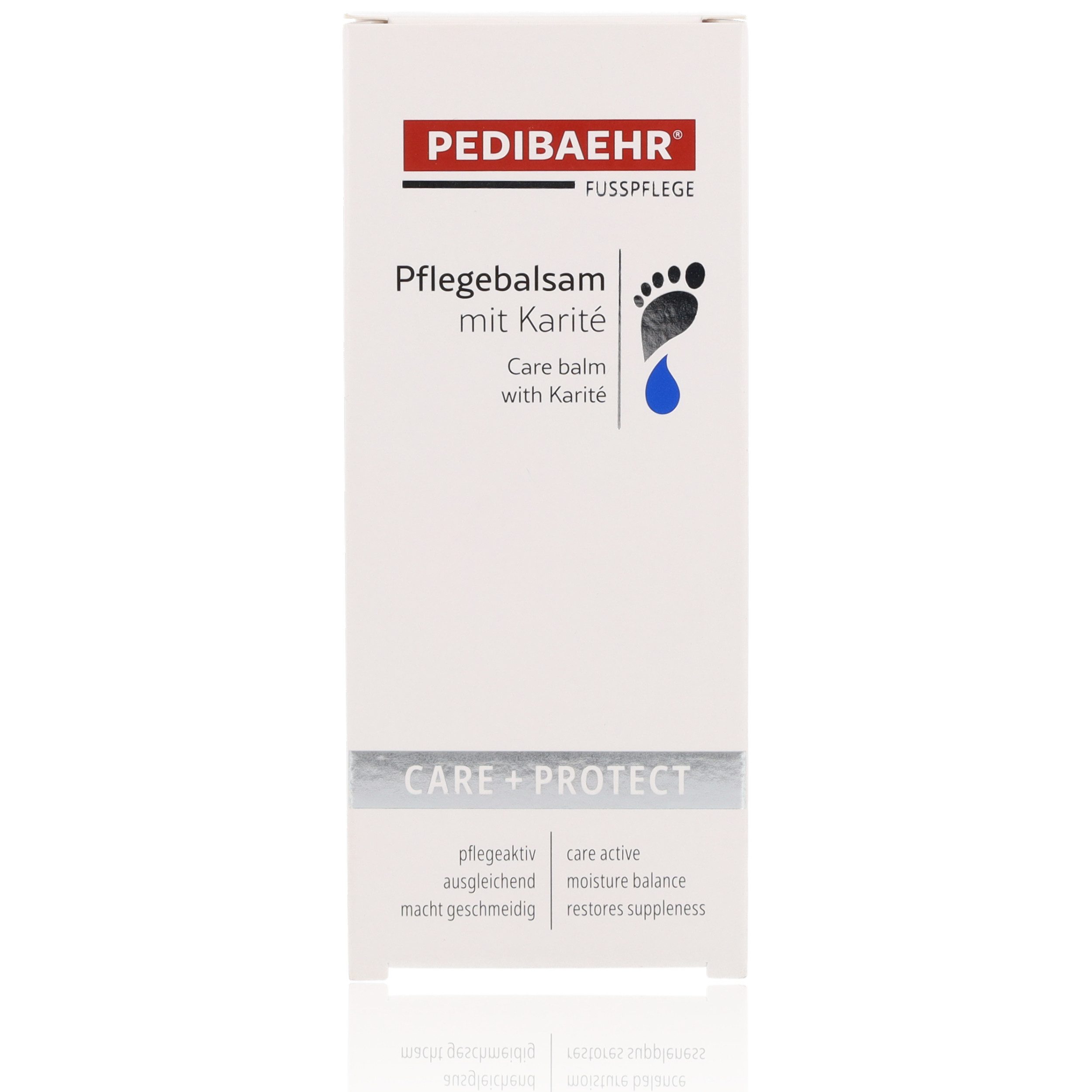 Pedibaehr Fußcreme Pedibaehr Pflegebalsam mit Karité 75ml mit Vitamin A-Palmitat & Allantoin, 1-tlg., pflegt extrem trockene, spröde, verhornte Haut