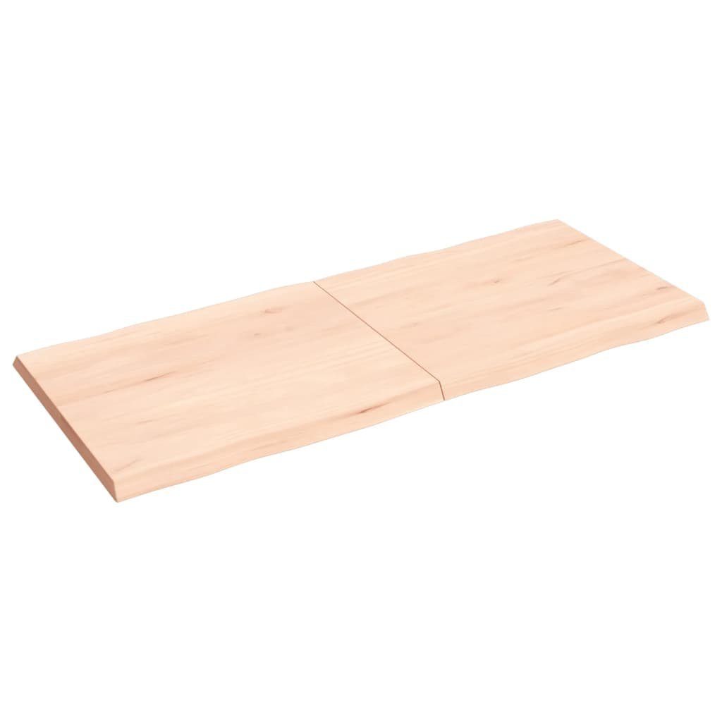 140x60x(2-4) Massivholz Tischplatte Baumkante St) Unbehandelt cm (1 furnicato