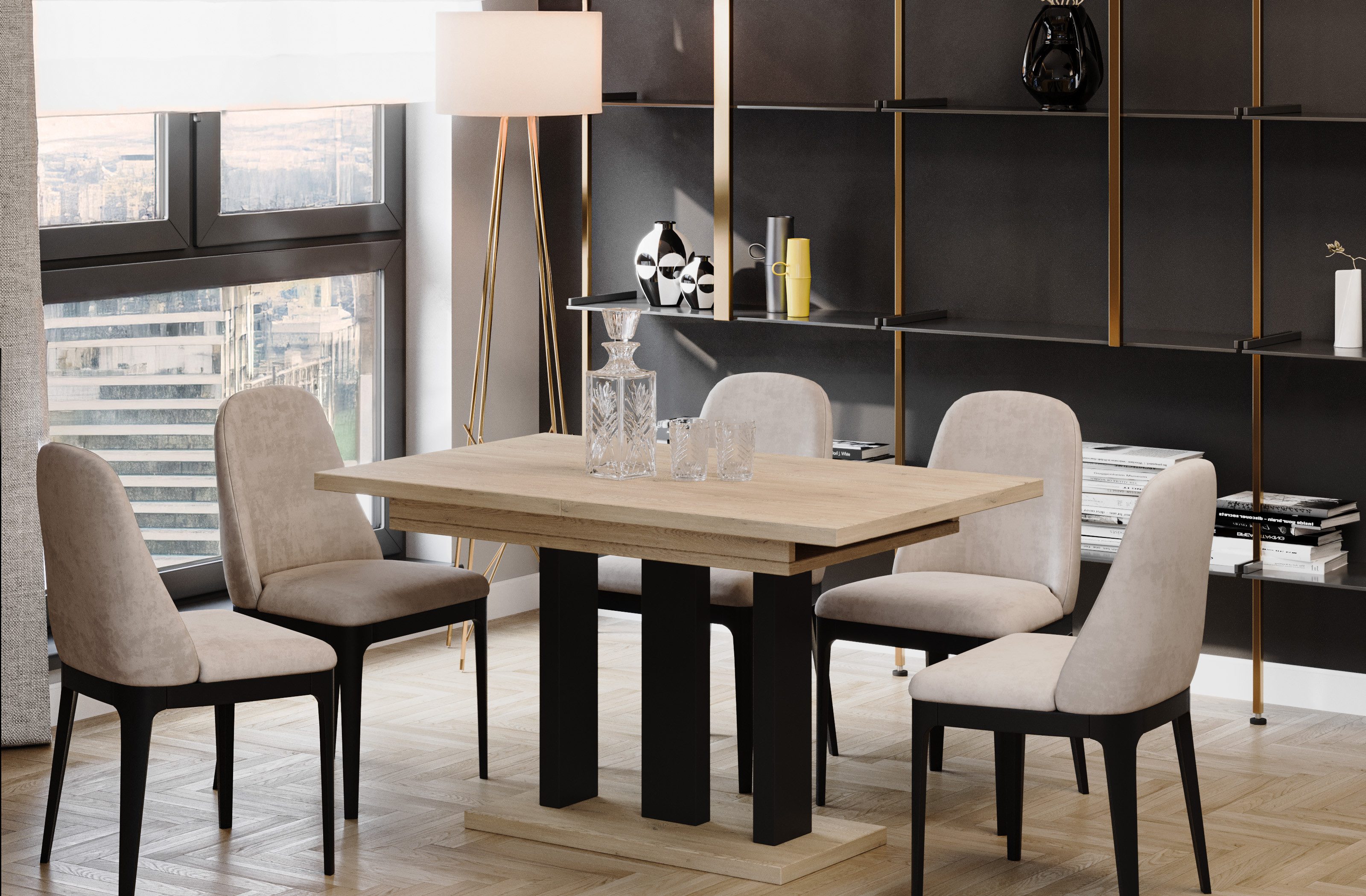 Endo-Moebel Esstisch Appia Esstisch 130–210cm ausziehbar für 8 Personen Tis günstig online kaufen