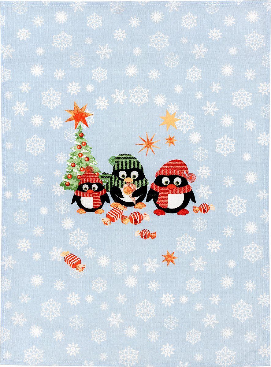 Kracht Geschirrtuch Pinguine Weihnachten, (Set, 3-tlg., Set), 3er Pack Gesc günstig online kaufen