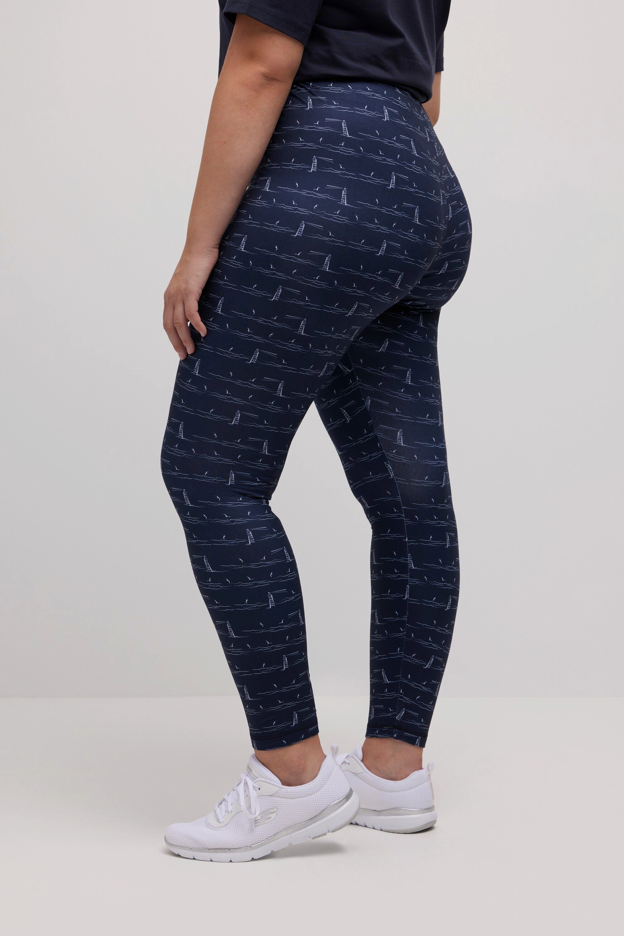 schnelltrocknend Popken Lederimitathose Ulla Funktions-Leggings Leuchtturm