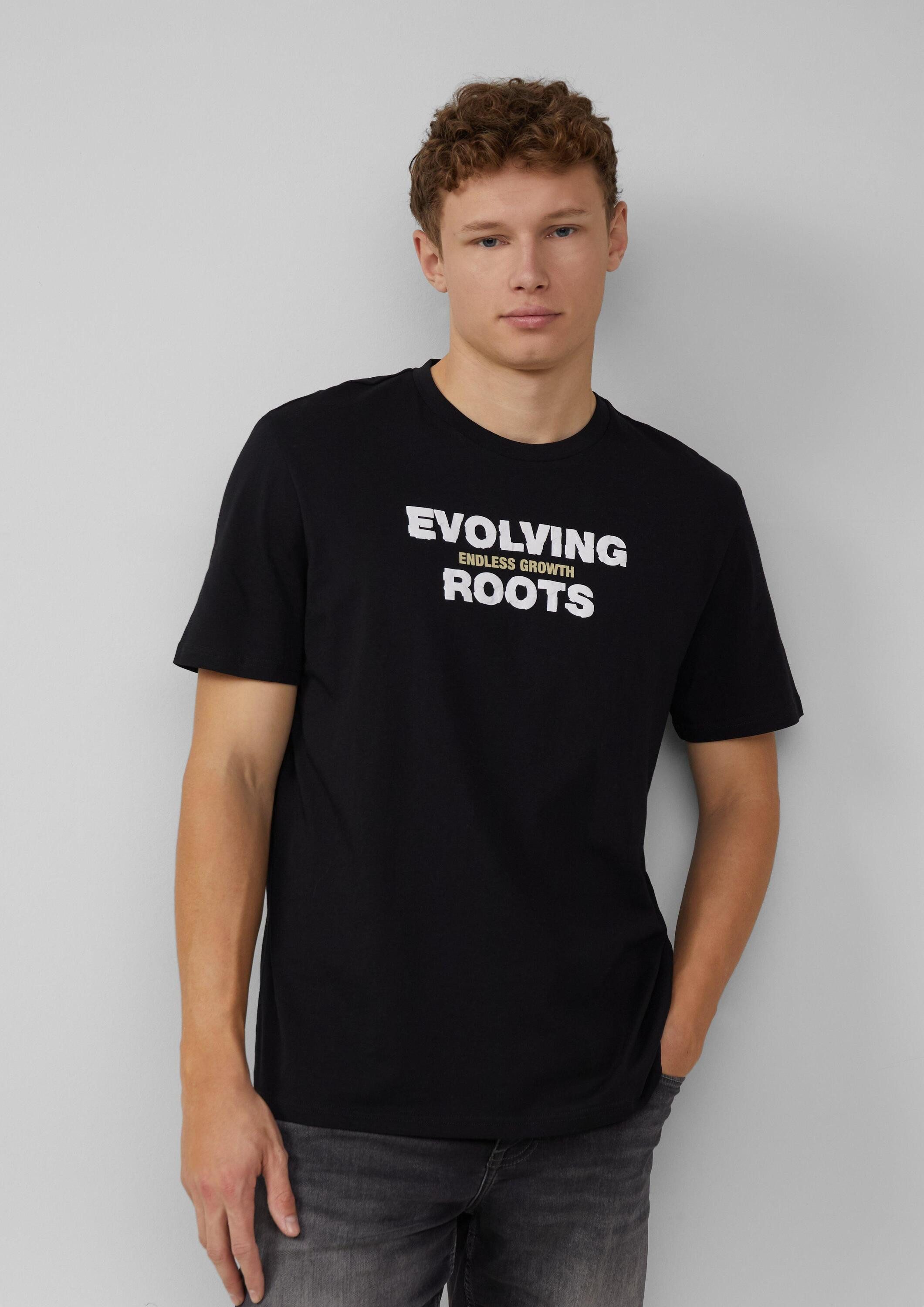 QS Kurzarmshirt T-Shirt T-Shirt mit Frontprint