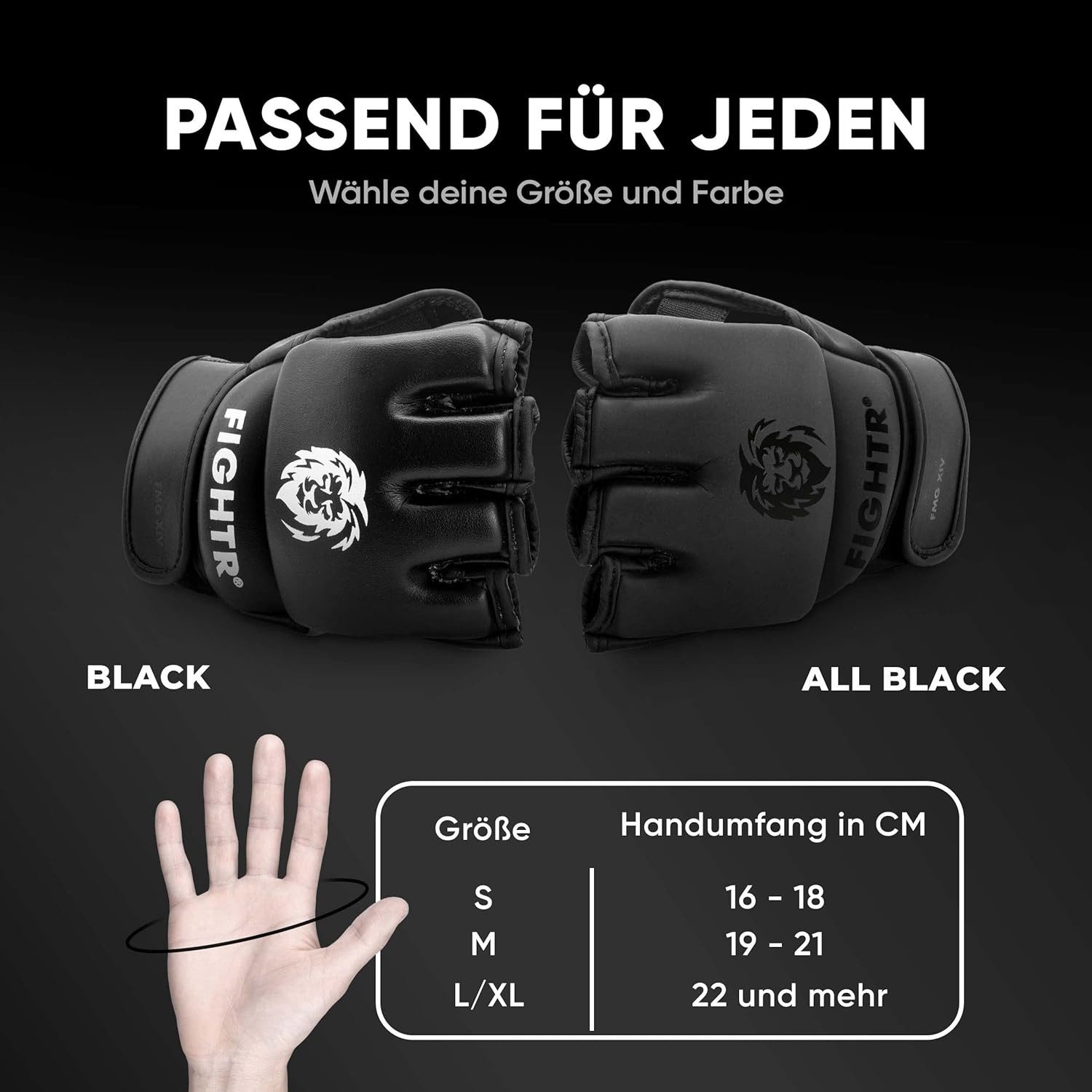FIGHTR MMA-Handschuhe aus Kunstleder – leicht & flexibel für Mixed Martial Arts Training