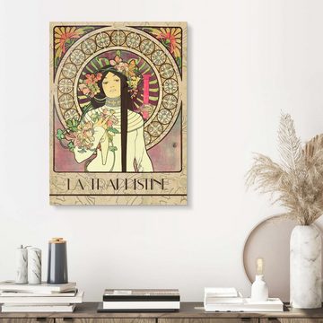 Posterlounge Acrylglasbild Alfons Mucha, La Trappistine, Wohnzimmer Vintage Malerei