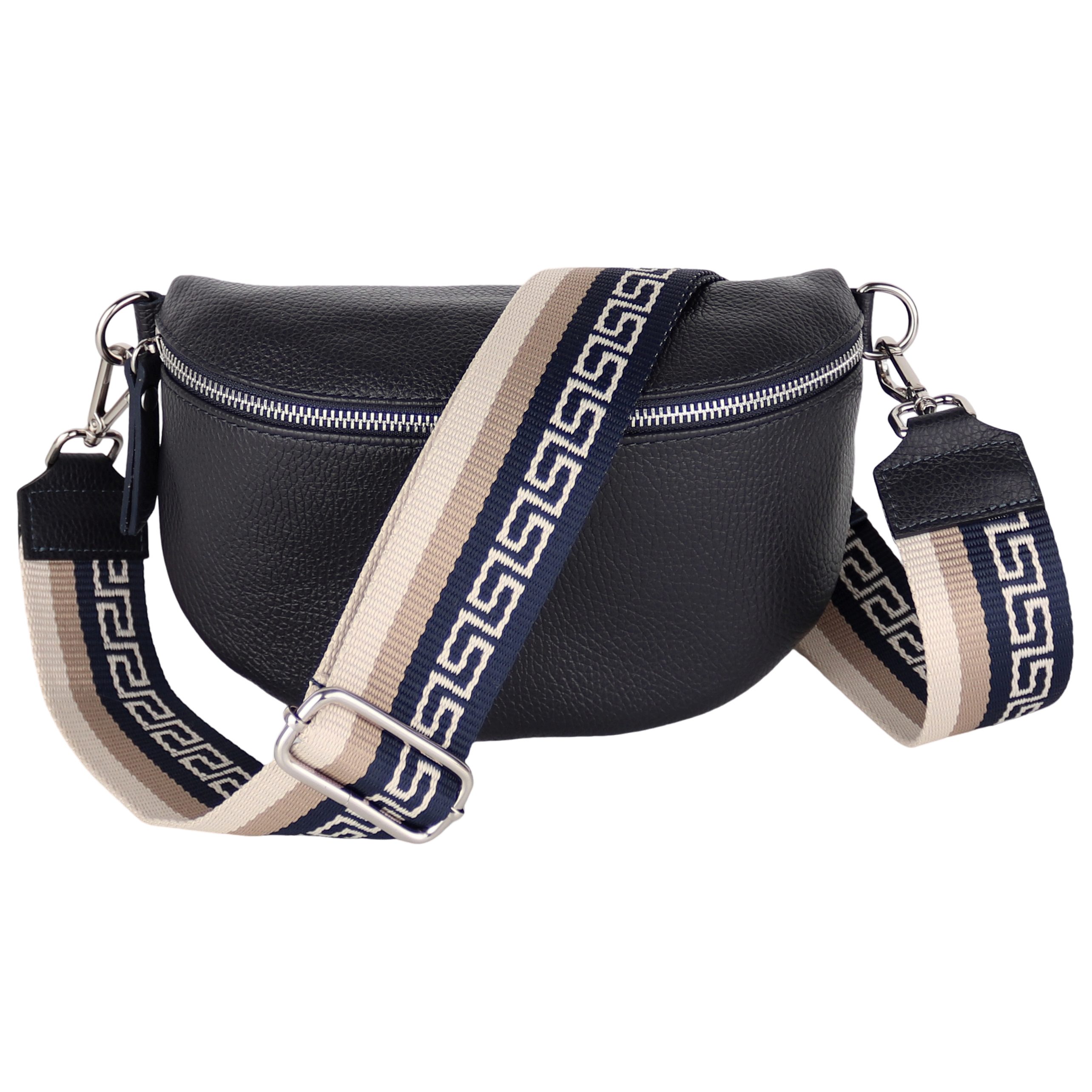 Bauchtasche Damen, Echtleder, Made in Italy, Umhängetasche, Brusttasche