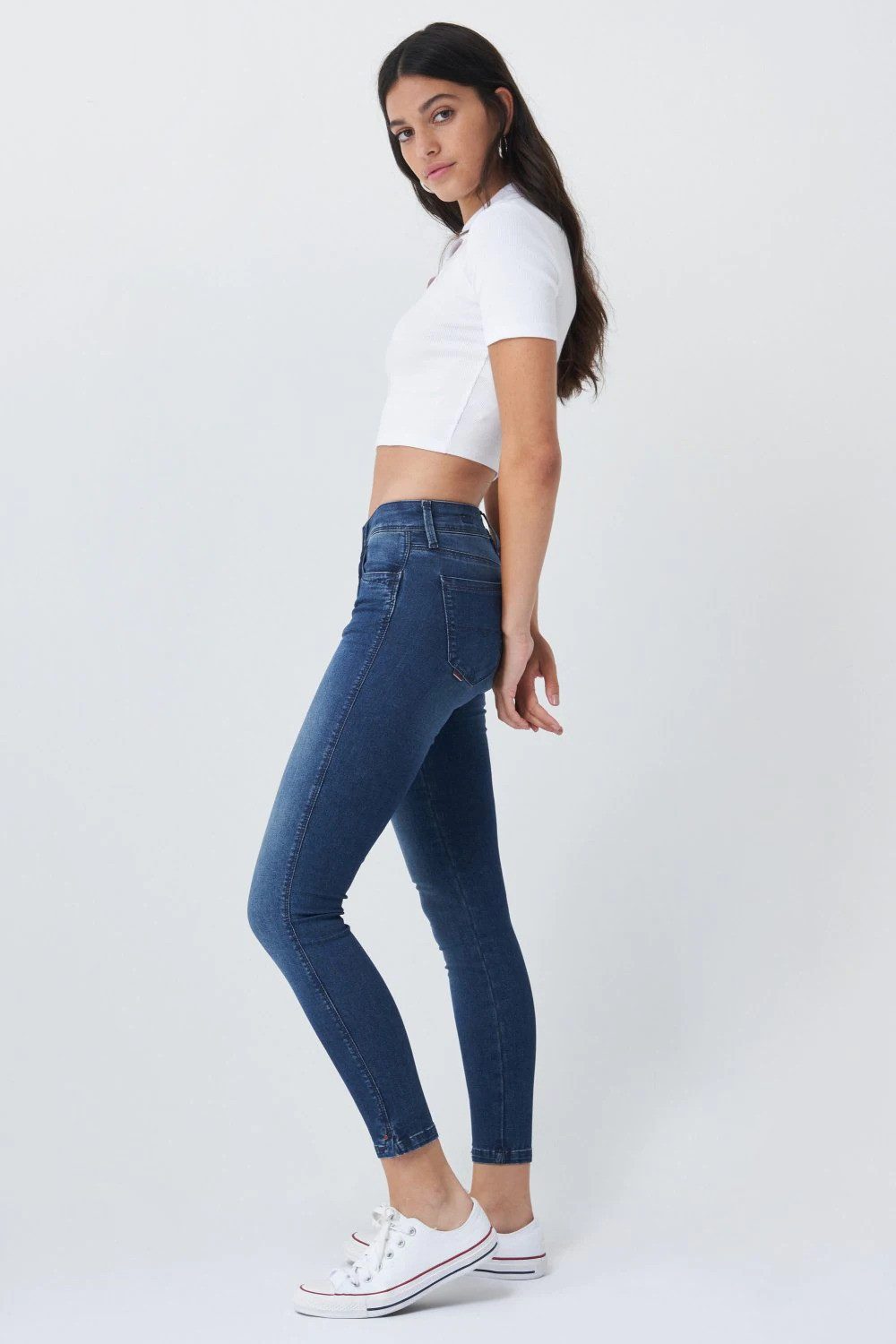 Salsa Stretch-Jeans SALSA JEANS COLETTE CAPRI dark used blue 125684.8504 – Bild 2 von 3