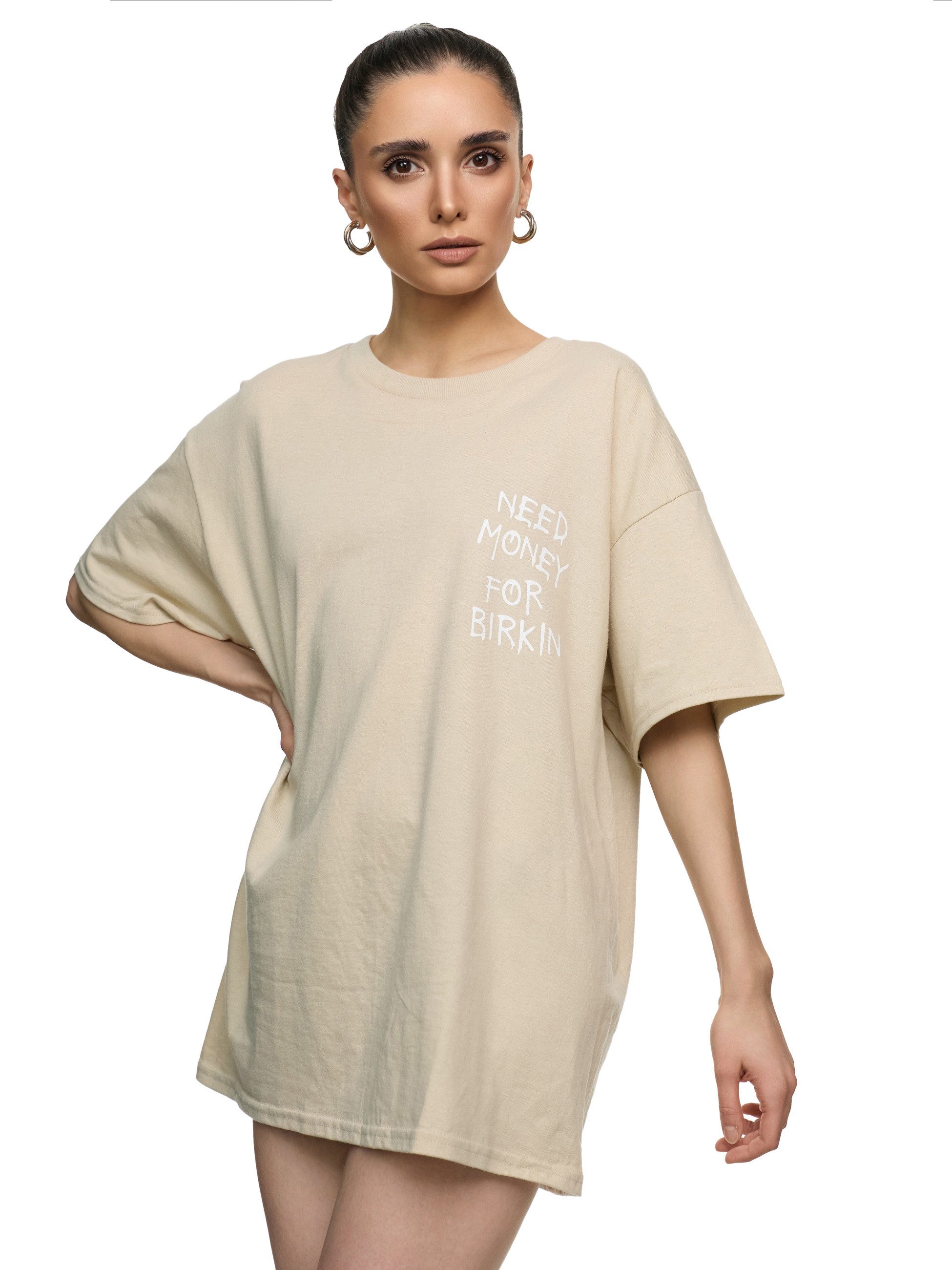 Worldclassca Print-Shirt Worldclassca Oversized Print I NEED MONEY T-Shirt günstig online kaufen