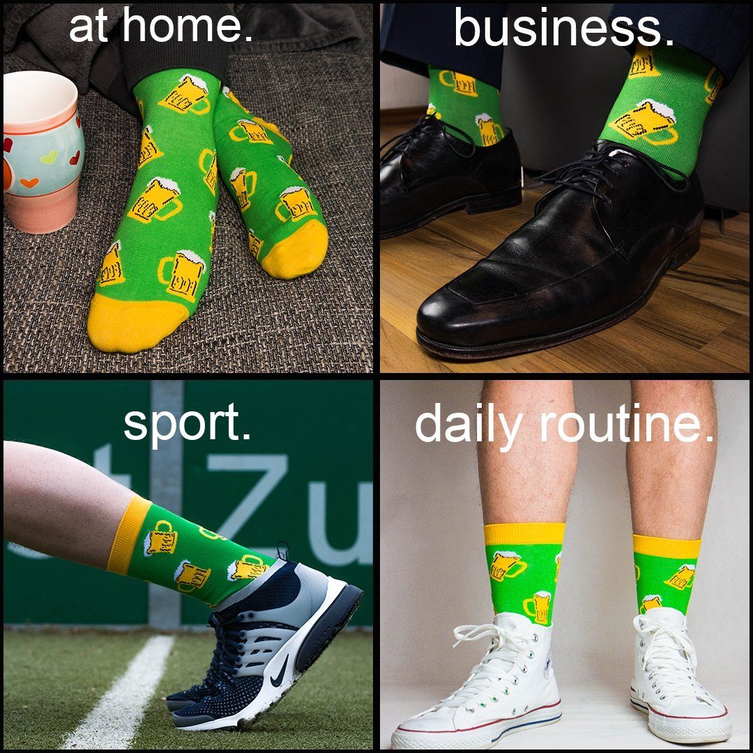 TwoSocks Freizeitsocken Bier Socken lustige Socken Herren & Damen, Einheitsgröße