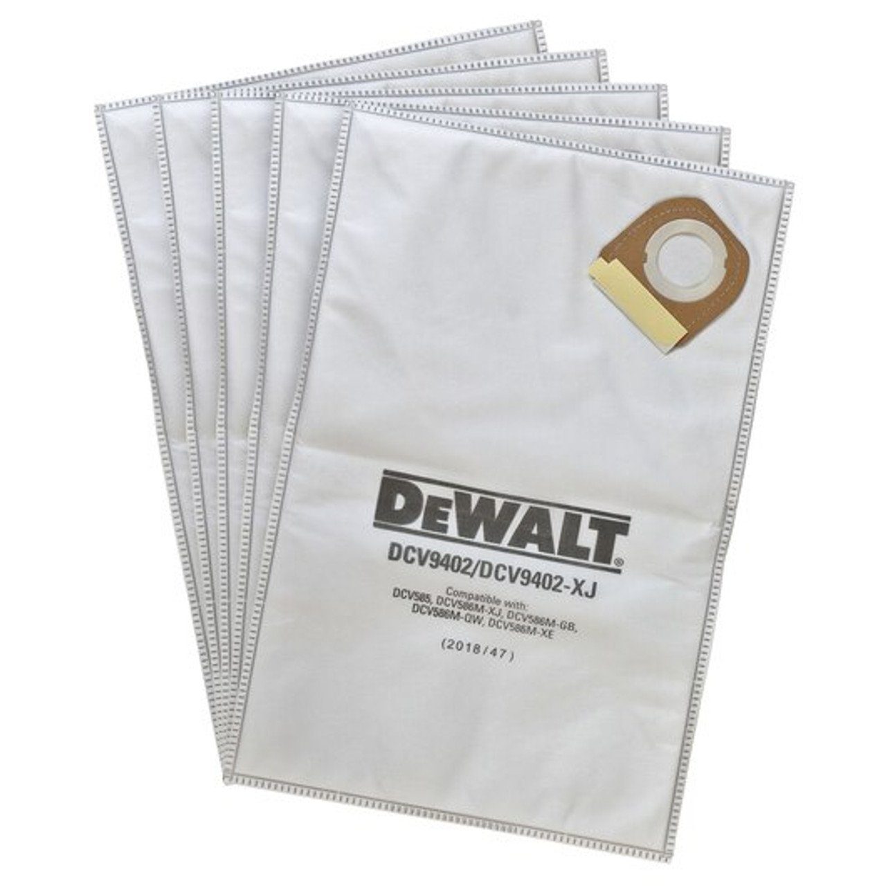 DeWalt Staubsaugerbeutel DeWalt original Fleece-Staubbeutel DWV900/901L (5 st) DWV9402, passend für Dewalt