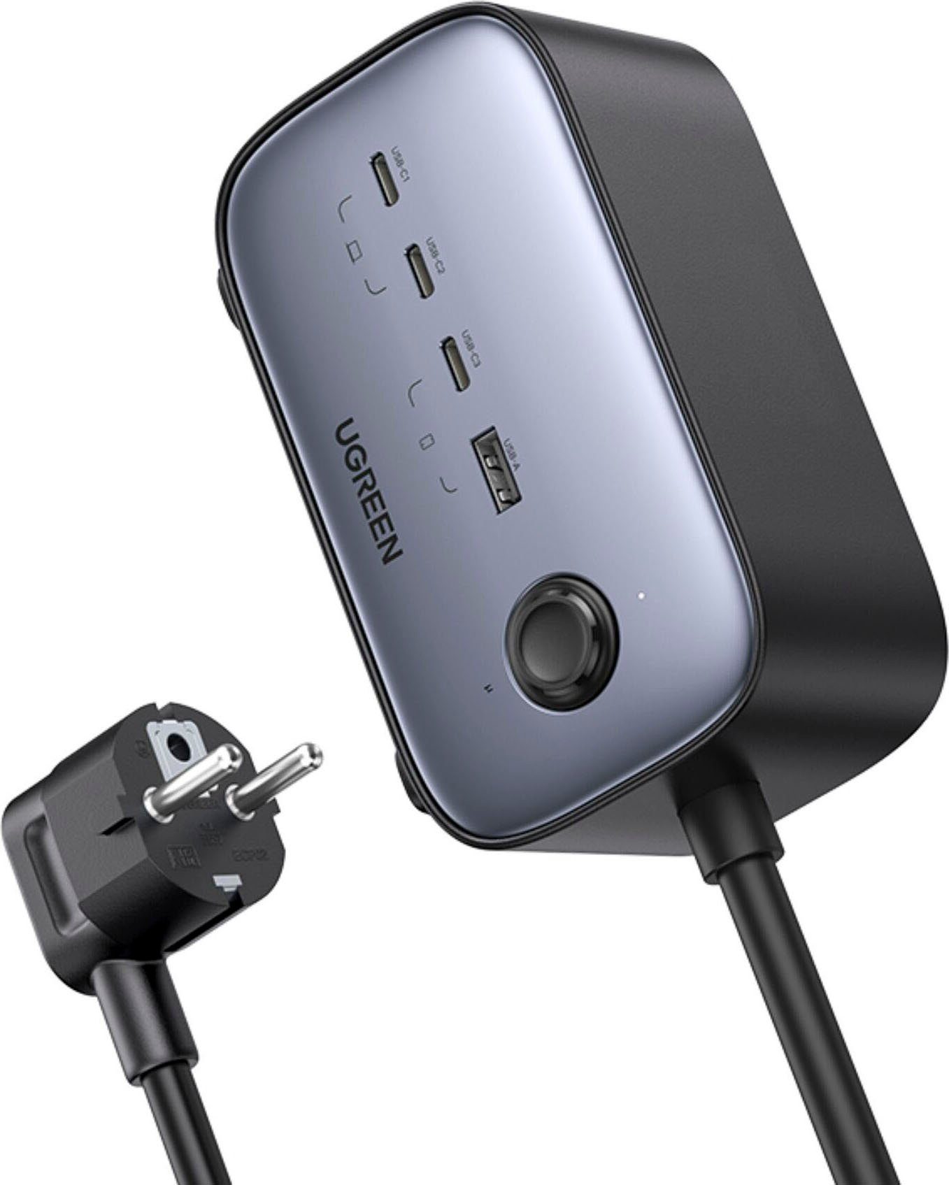 UGREEN DigiNest Pro Power Strip (2 AC outlets + 100W 3C1A) USB-Adapter zu USB Typ A, USB Typ C, 180 cm