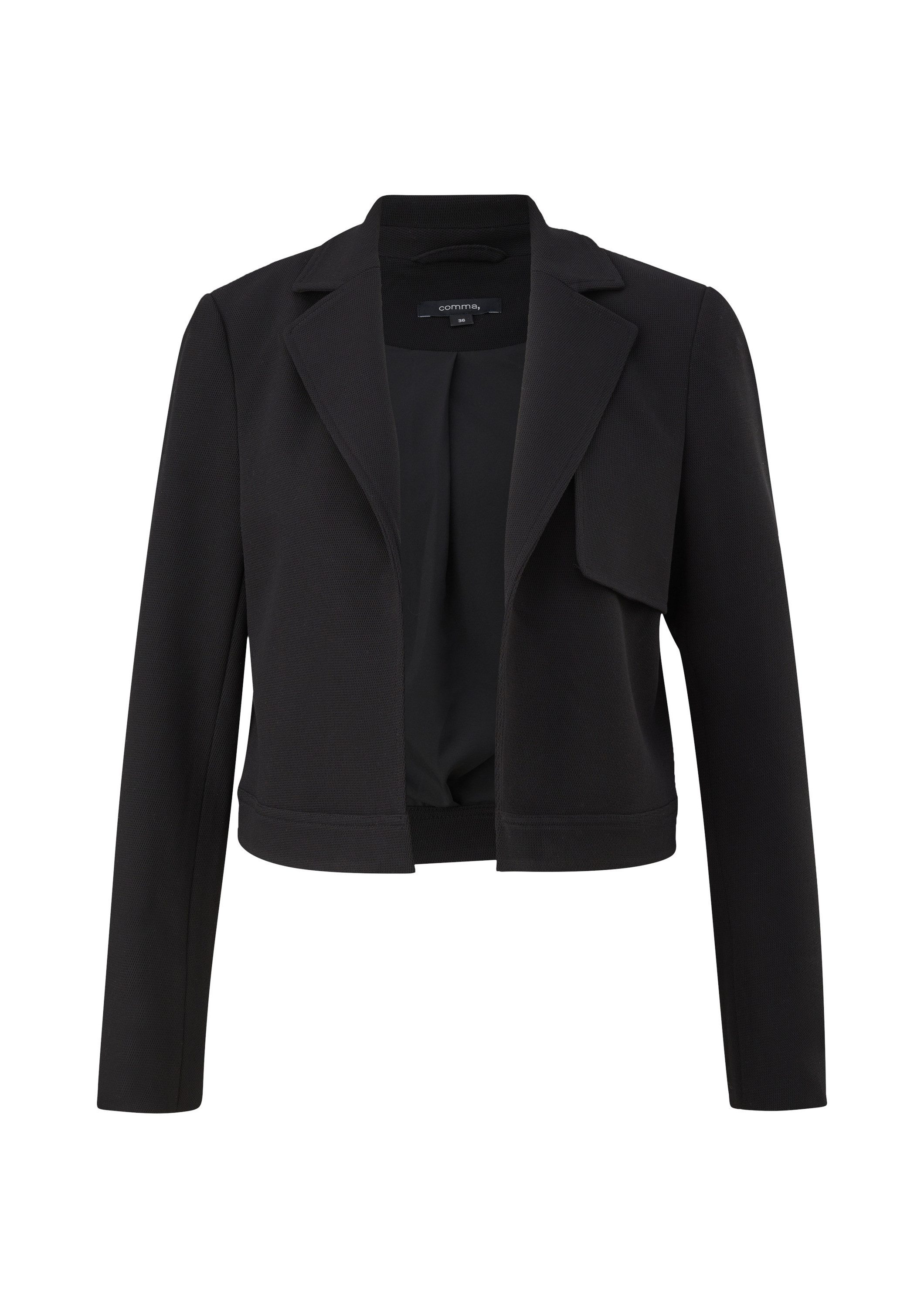 comma Jackenblazer Indoor-Blazer Kurzer Blazer aus Viskosemix