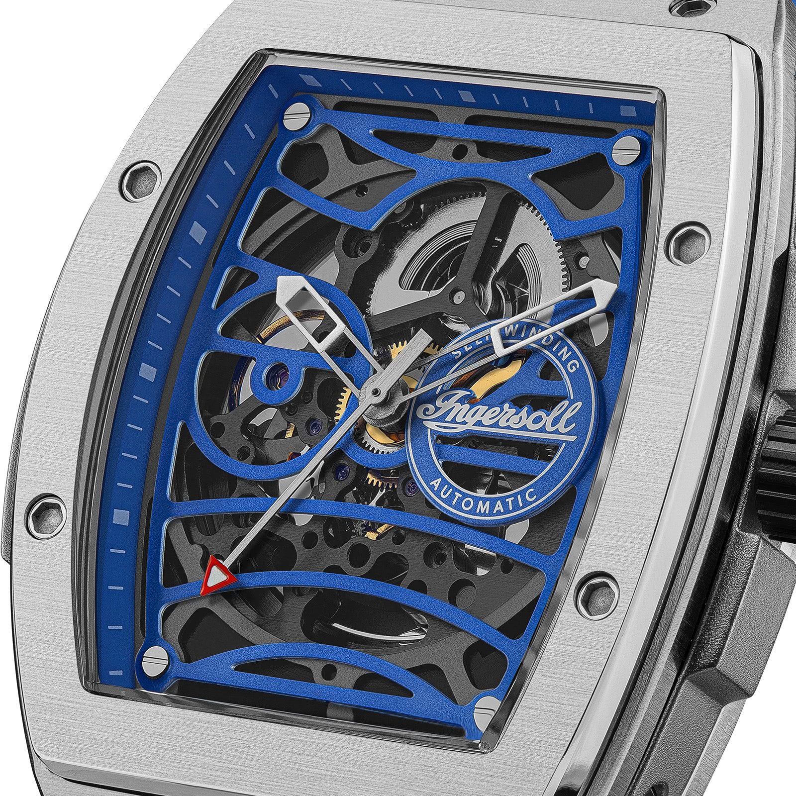 Ingersoll Quarzuhr Ingersoll Herrenuhr PUR blau Ingersoll, (Analoguhr), Herren Armbanduhr eckig, PURarmband blau, Elegant