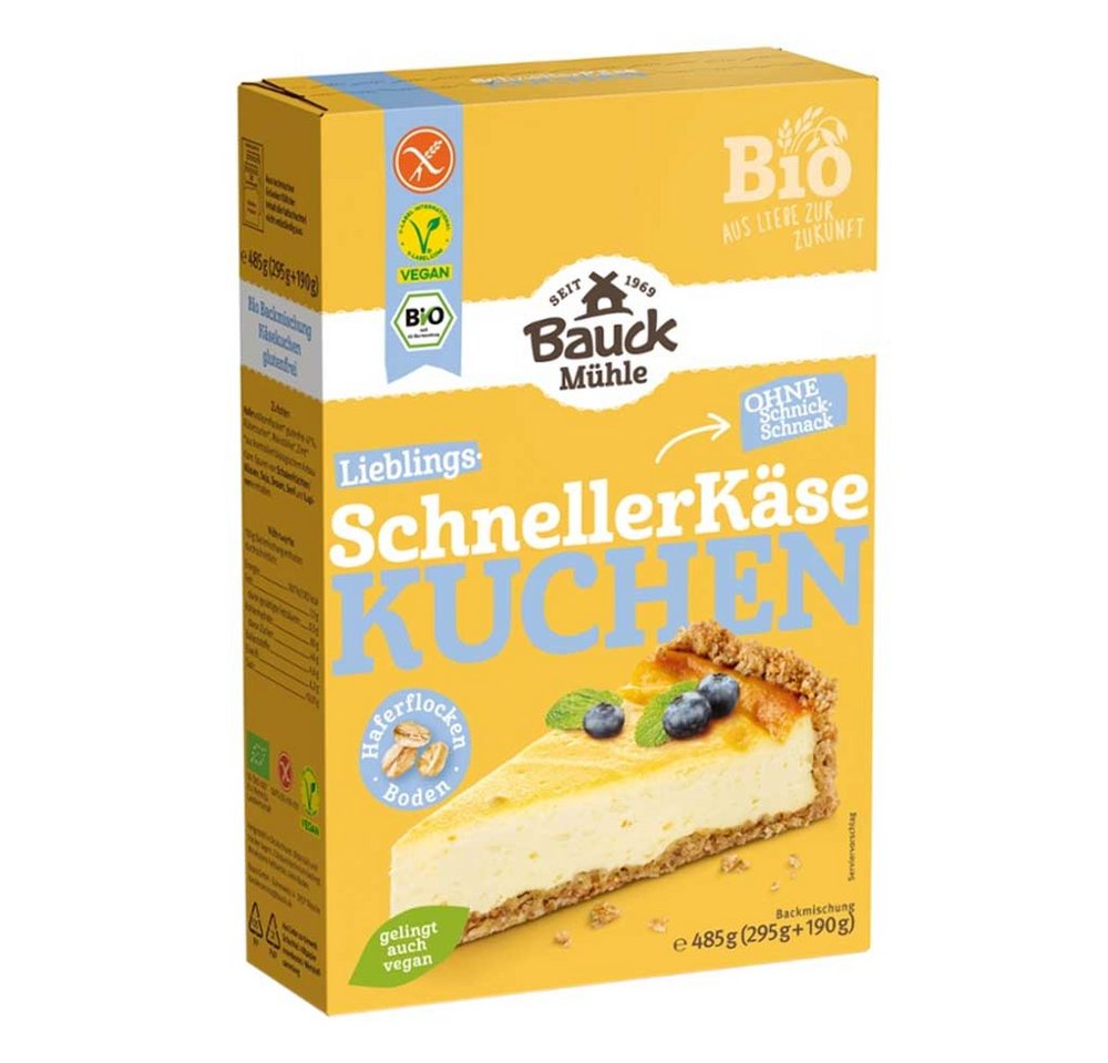Bauck Mühle Fertiggericht Backmischung - Schneller Käsekuchen 485g