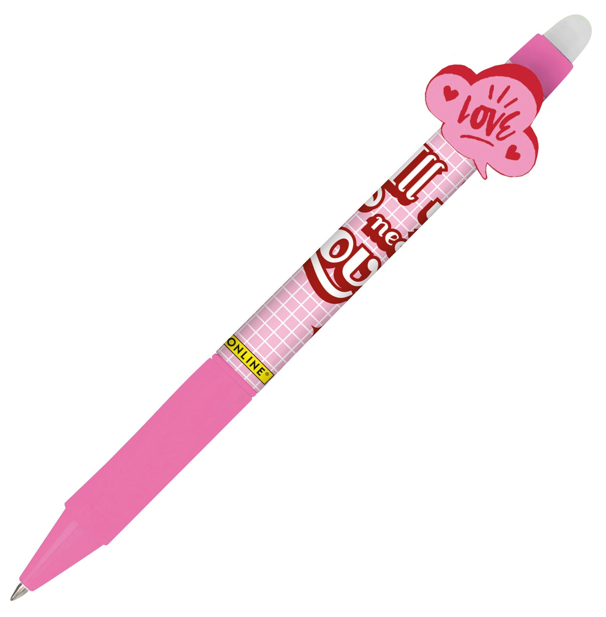 Online Pen Tintenroller ONLINE Tintenroller Magixx Fun Love Cloud rosa radierbar