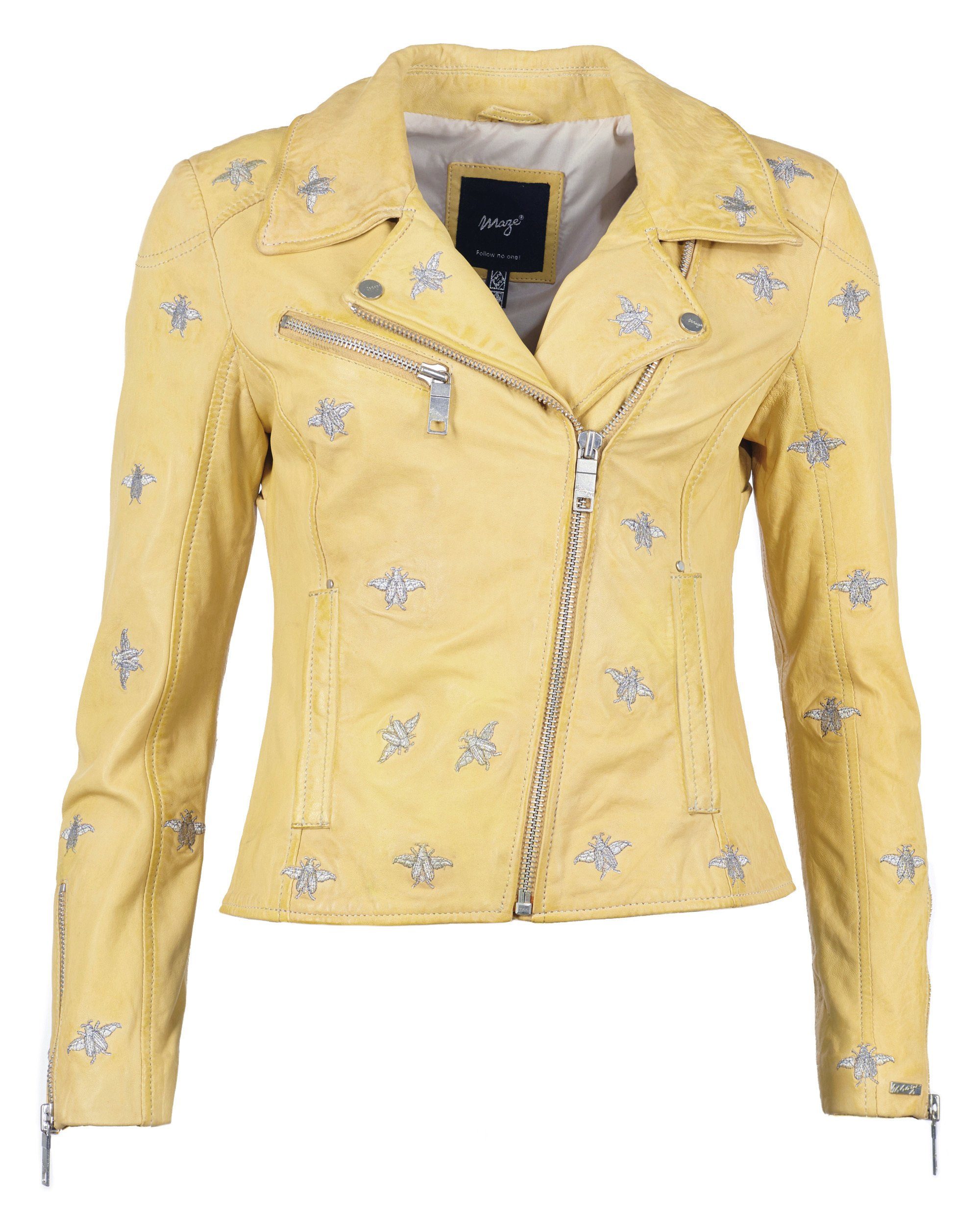 Maze Lederjacke Blackridge lemon