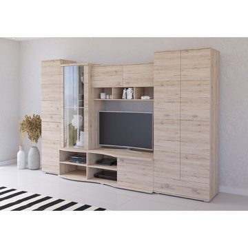 MOEBLO Drehtürenschrank GRENADINE (Kleiderschrank 2-türig Schrank Garderobe Schlafzimmer, San Remo Sand) (BxHxT):80x202x52 cm