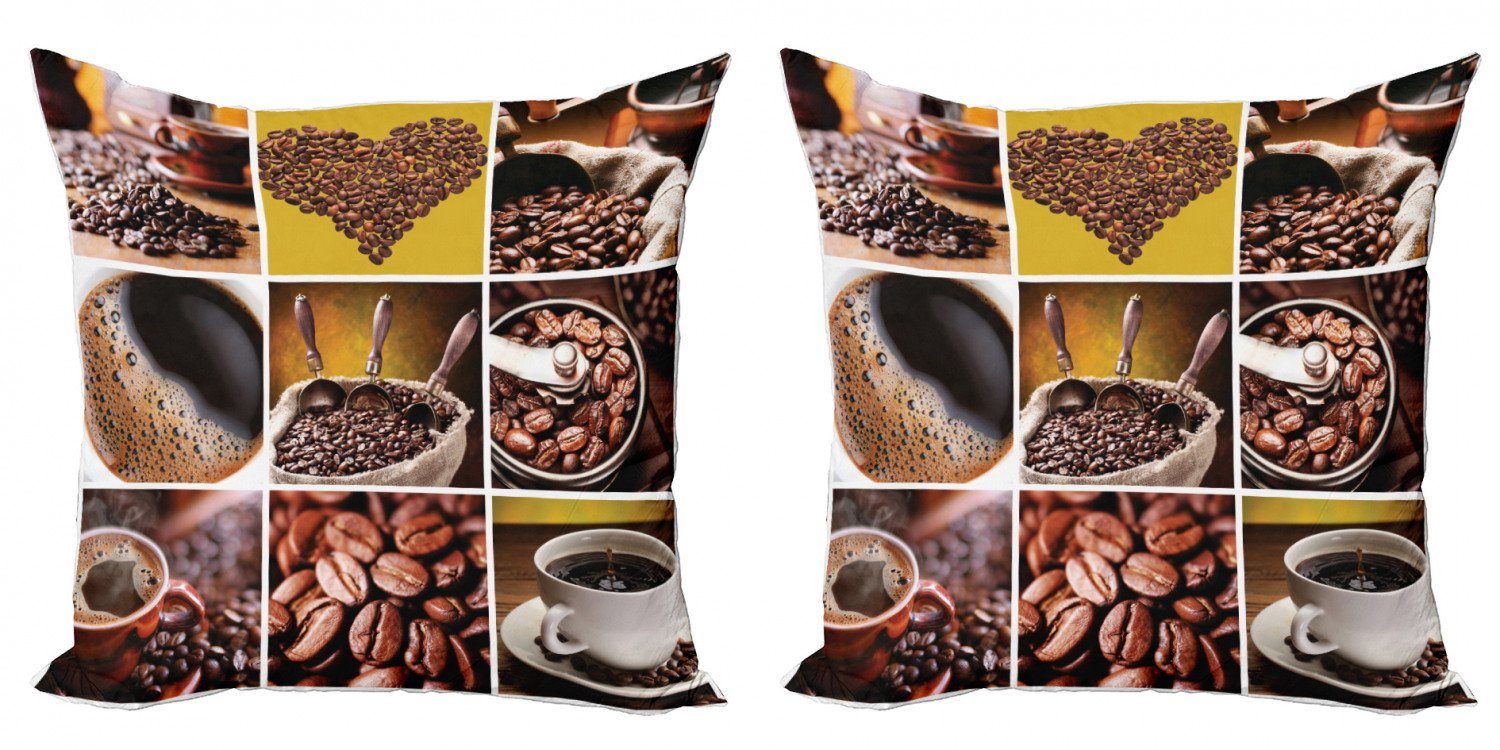 Digitaldruck, Coffee Abakuhaus Doppelseitiger Modern (2 Fotos Kissenbezüge Accent Stück), Kaffee umgürtet