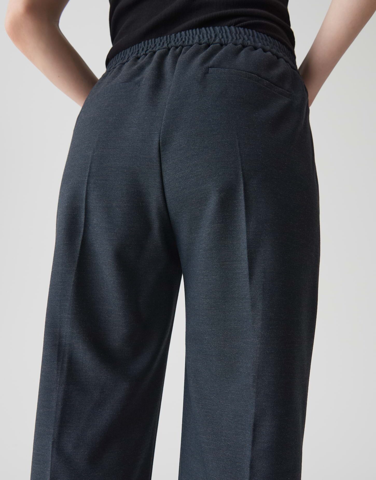 OPUS PANTS Stoffhose MACIE VIBE mit Komfortbund Wide Leg, Long, Bügelfalten – Bild 4 von 5