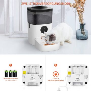 ANTEN Futterautomat 4L Futterautomat Katze & Hund Automatischer Futterspender Pet Feeder, WLAN APP-Steuerung, mit Timer, 10 Mahlzeiten/Tag